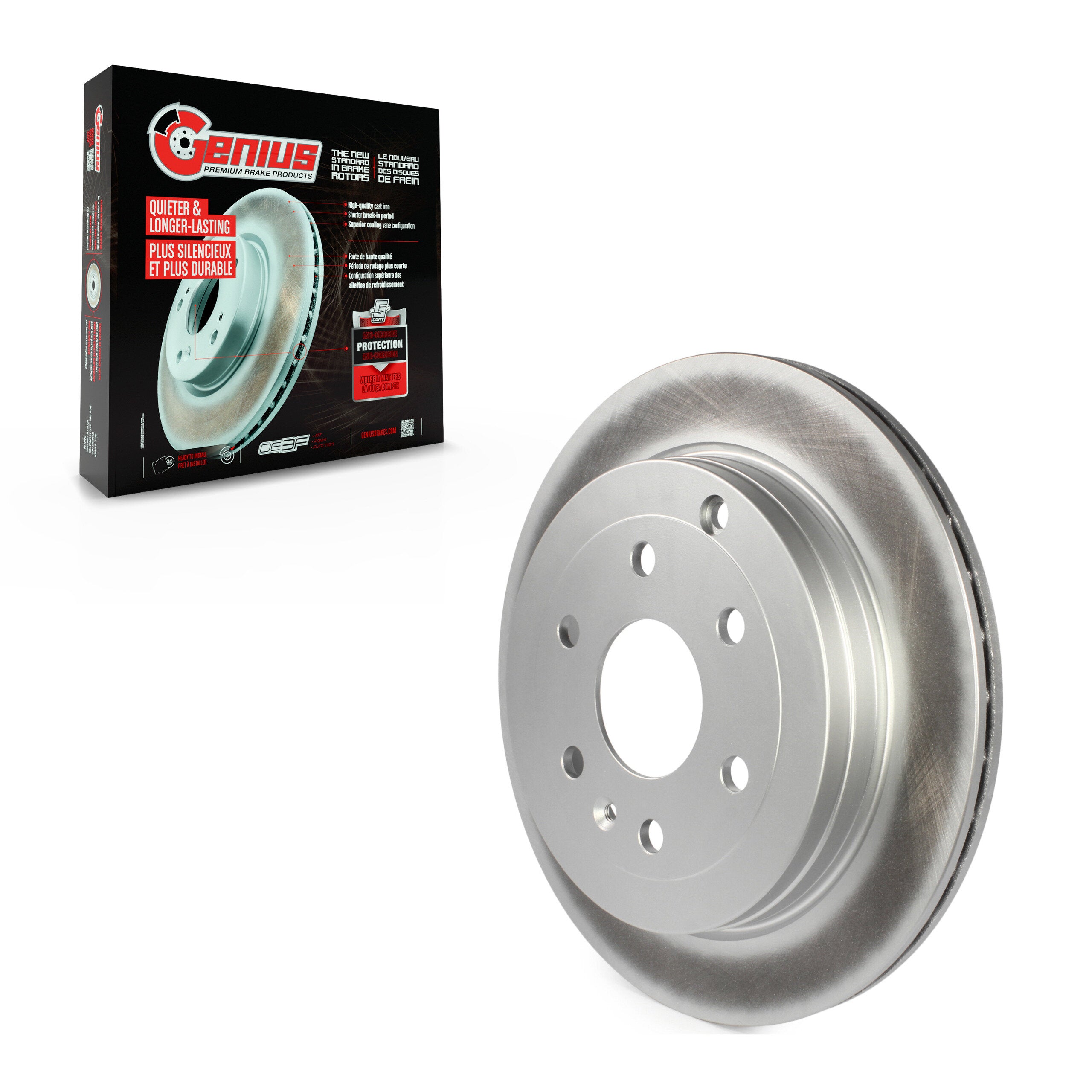 Genius GCR-580569 Disc Brake Rotor for 2007-2017 GMC Acadia Limited, Chevrolet Traverse, Buick Enclave - Rear