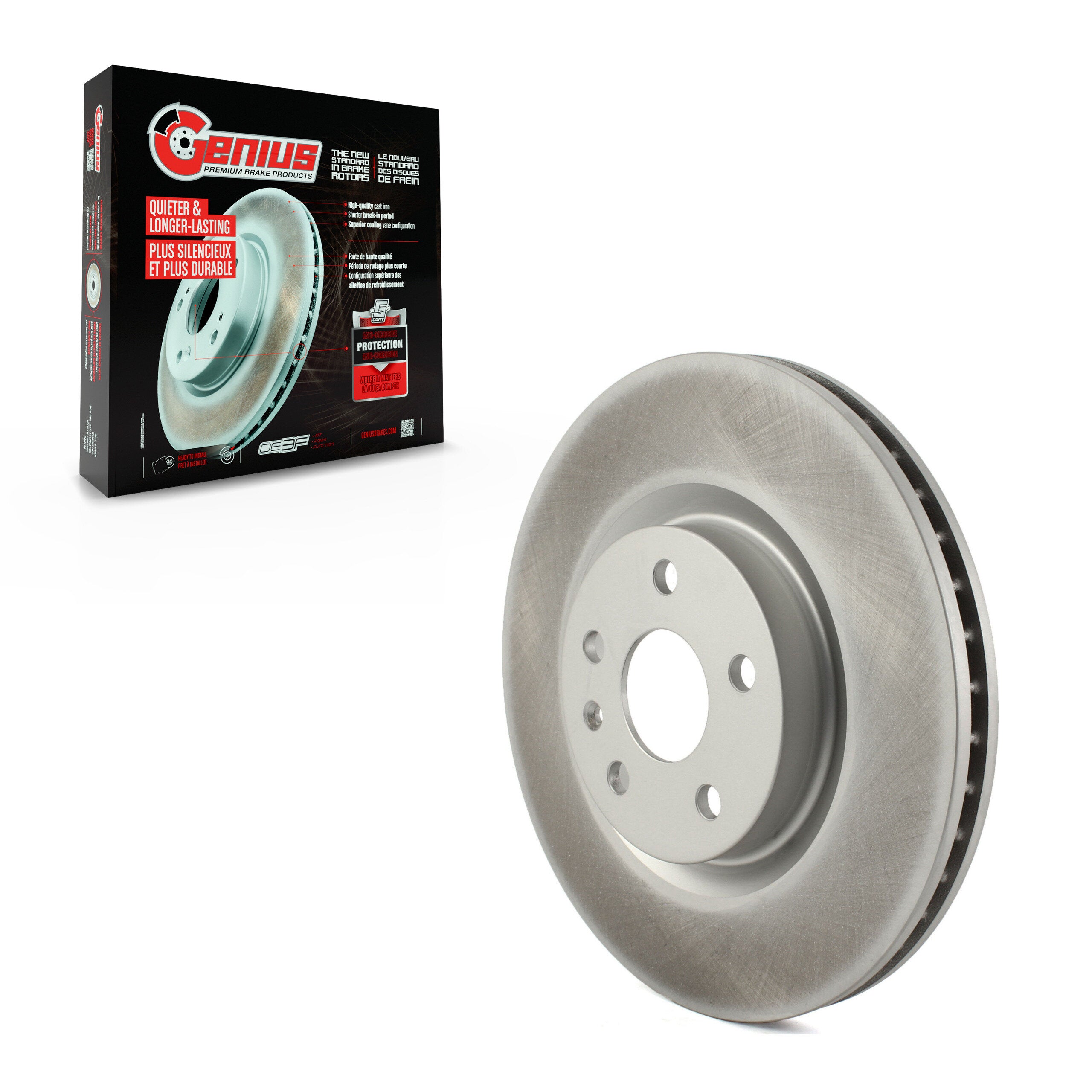 Genius GCR-580676 Disc Brake Rotor for 2008-2023 Chevrolet Corvette, Buick Regal, Cadillac CTS - Front