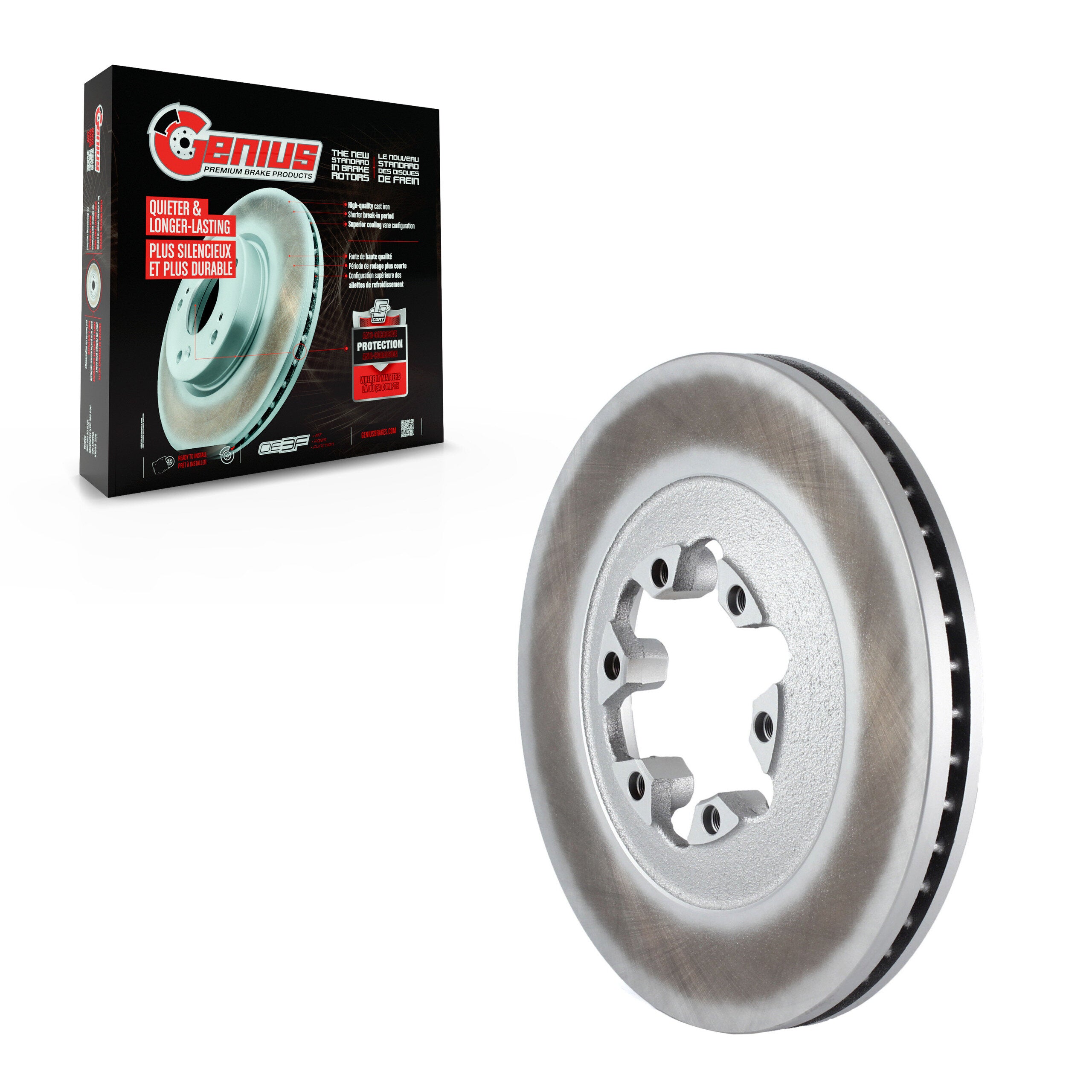 Genius GCR-580709 Disc Brake Rotor for 2009-2012 Chevrolet Colorado, GMC Canyon - Front