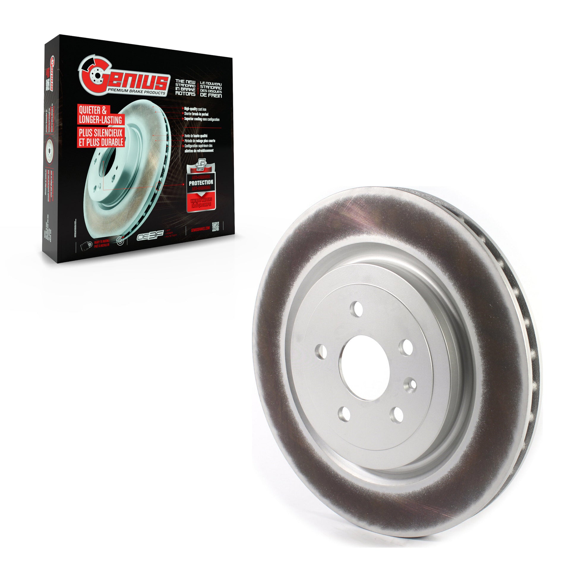 Genius GCR-580712 Disc Brake Rotor for 2009-2024 Chevrolet Camaro, Cadillac CTS - Rear