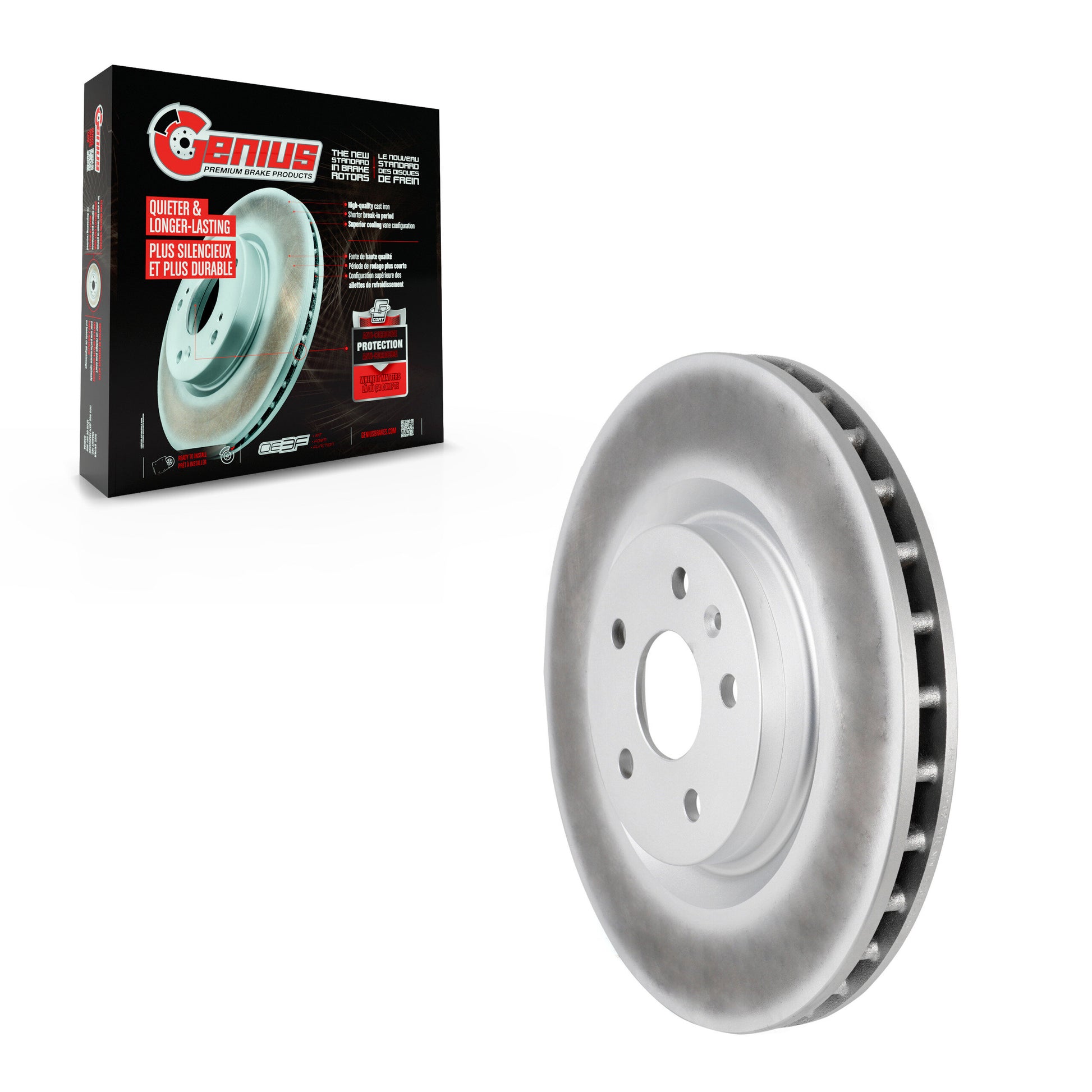 Genius GCR-580756 Disc Brake Rotor for 2009-2017 Chevrolet SS, Buick Regal, Chevrolet Camaro - Front