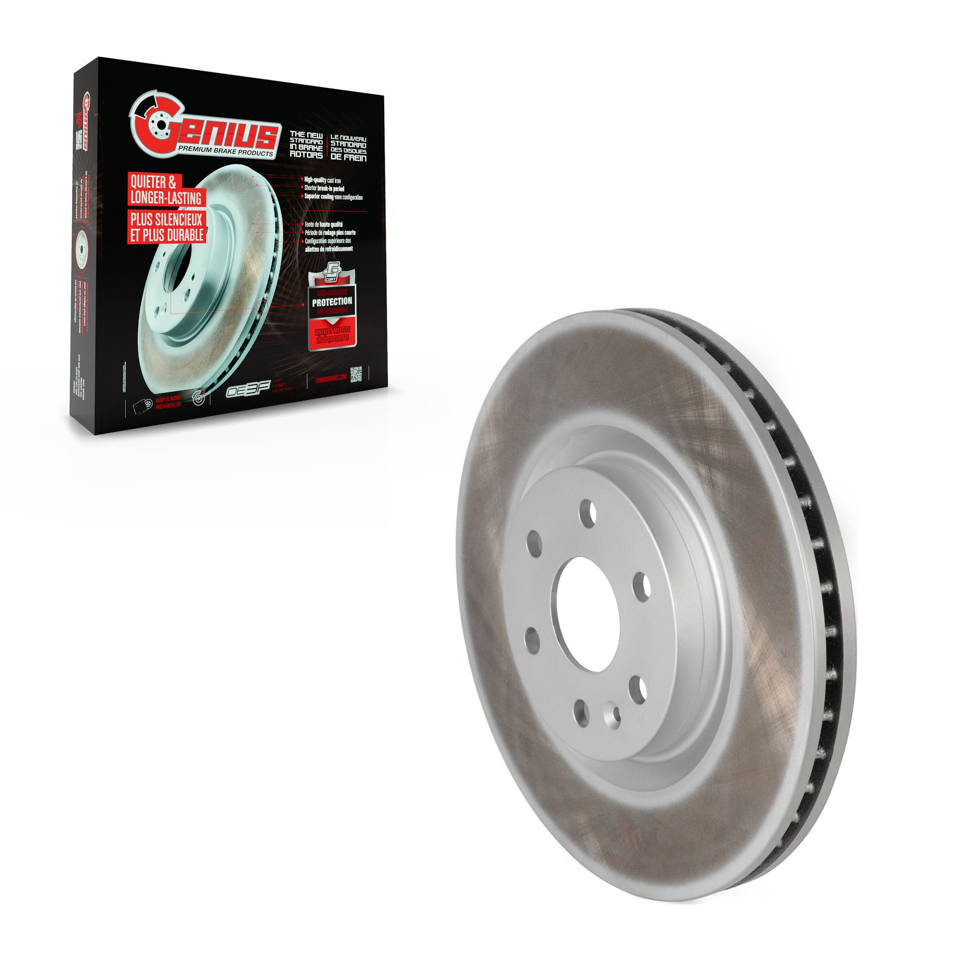 Genius GCR-580762 Disc Brake Rotor for 2010-2016 Saab 9-4X, Cadillac SRX - Front