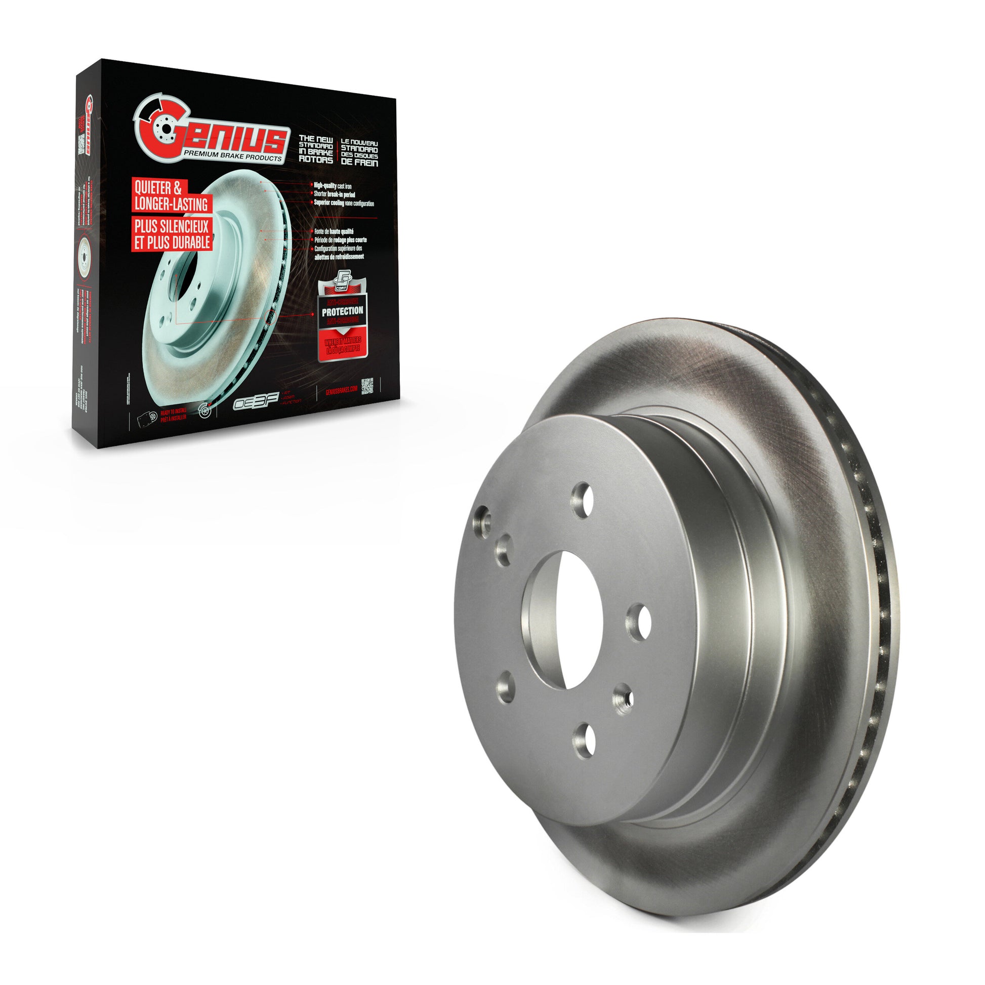 Genius GCR-580763 Disc Brake Rotor for 2010-2017 Chevrolet Equinox, GMC Terrain - Rear