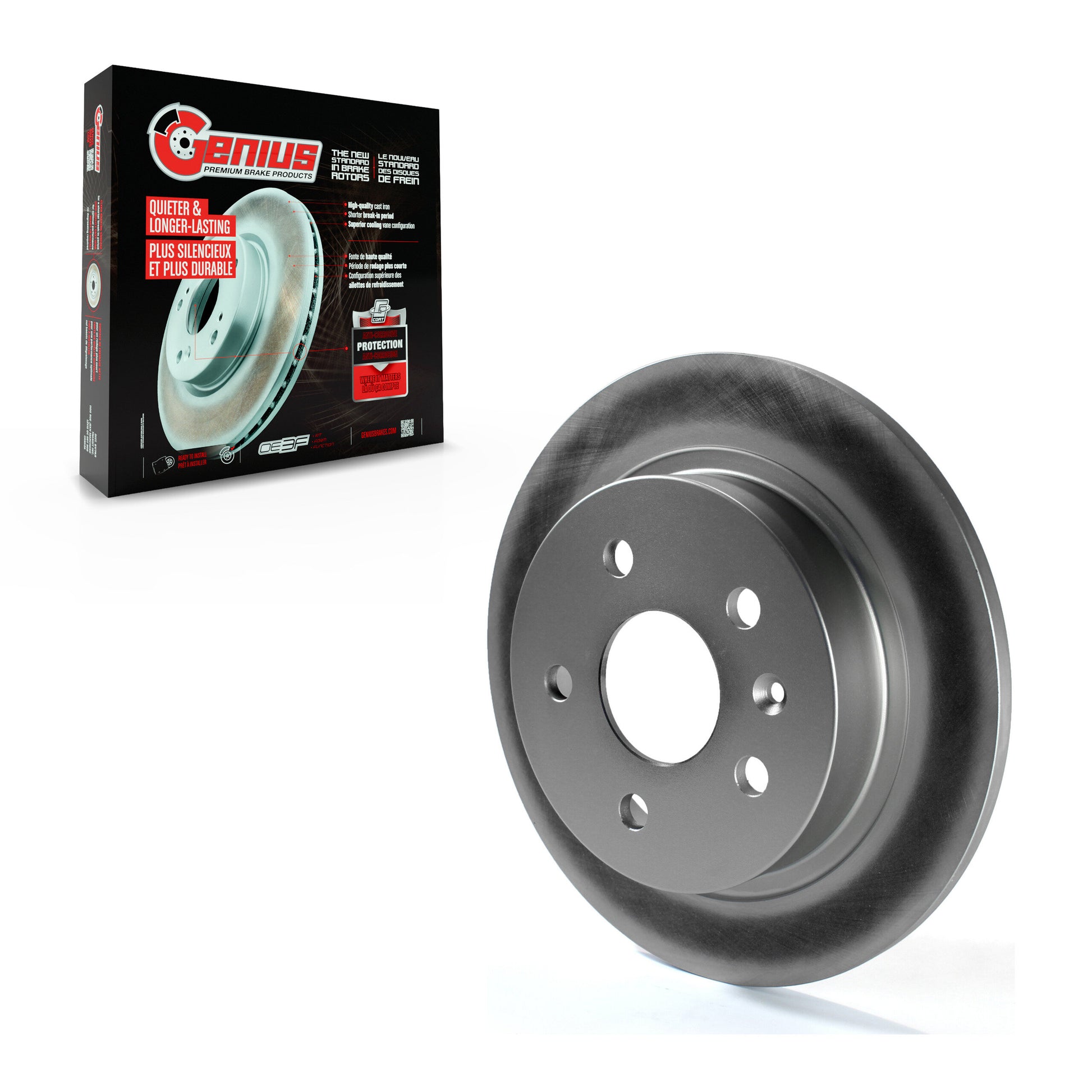 Genius GCR-580838 Disc Brake Rotor for 2011-2017 Chevrolet Malibu Limited, Chevrolet Malibu, Buick LaCrosse - Rear