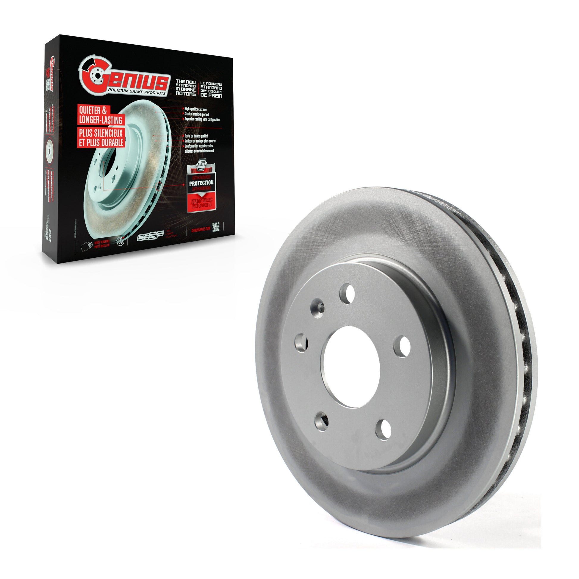 Genius GCR-580839 Disc Brake Rotor for 2011-2017 Chevrolet Malibu Limited, Chevrolet Malibu, Buick LaCrosse - Front