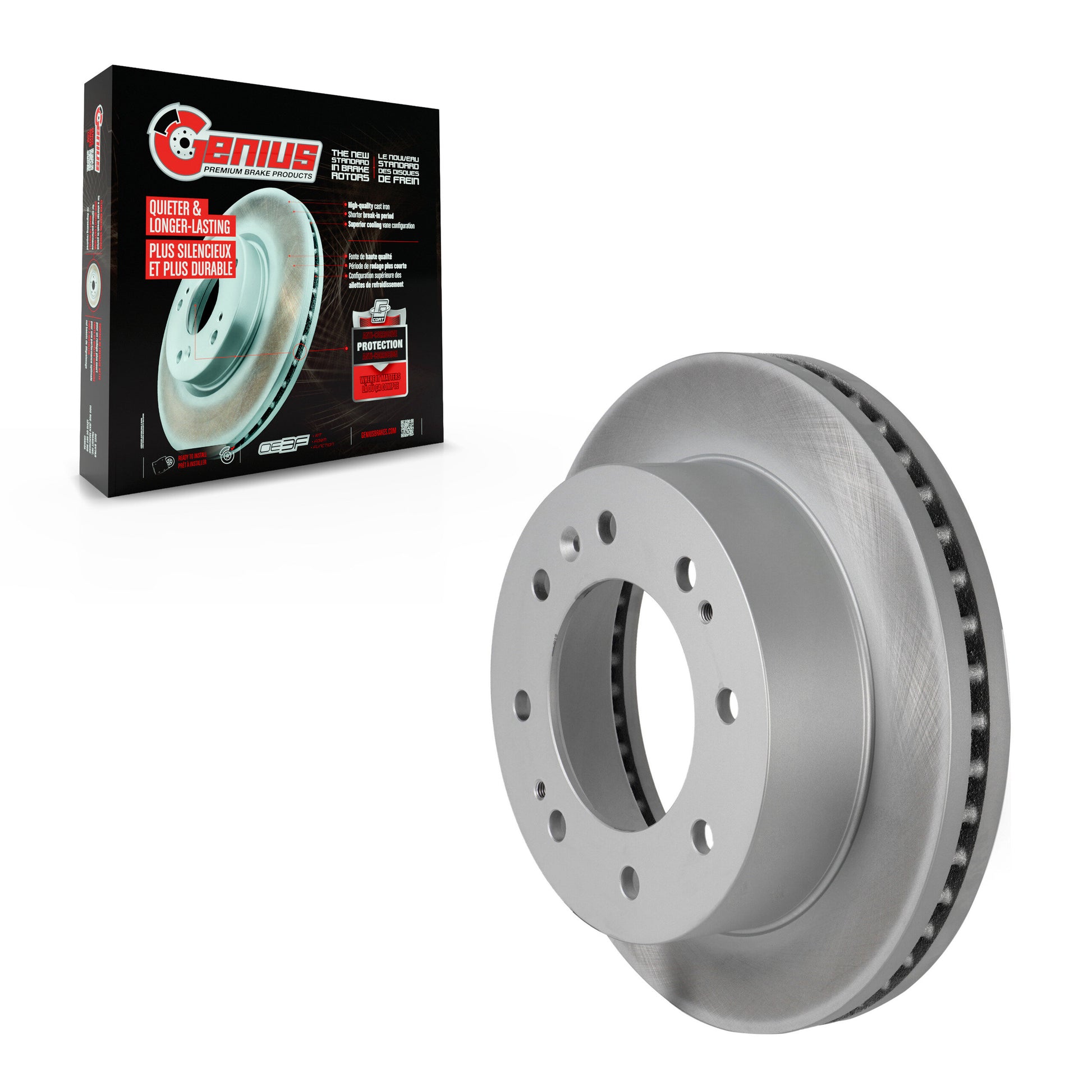 Genius GCR-580875 Disc Brake Rotor for 2011-2024 Chevrolet Suburban, Chevrolet Suburban 3500 HD, Chevrolet Silverado 2500 HD - Front