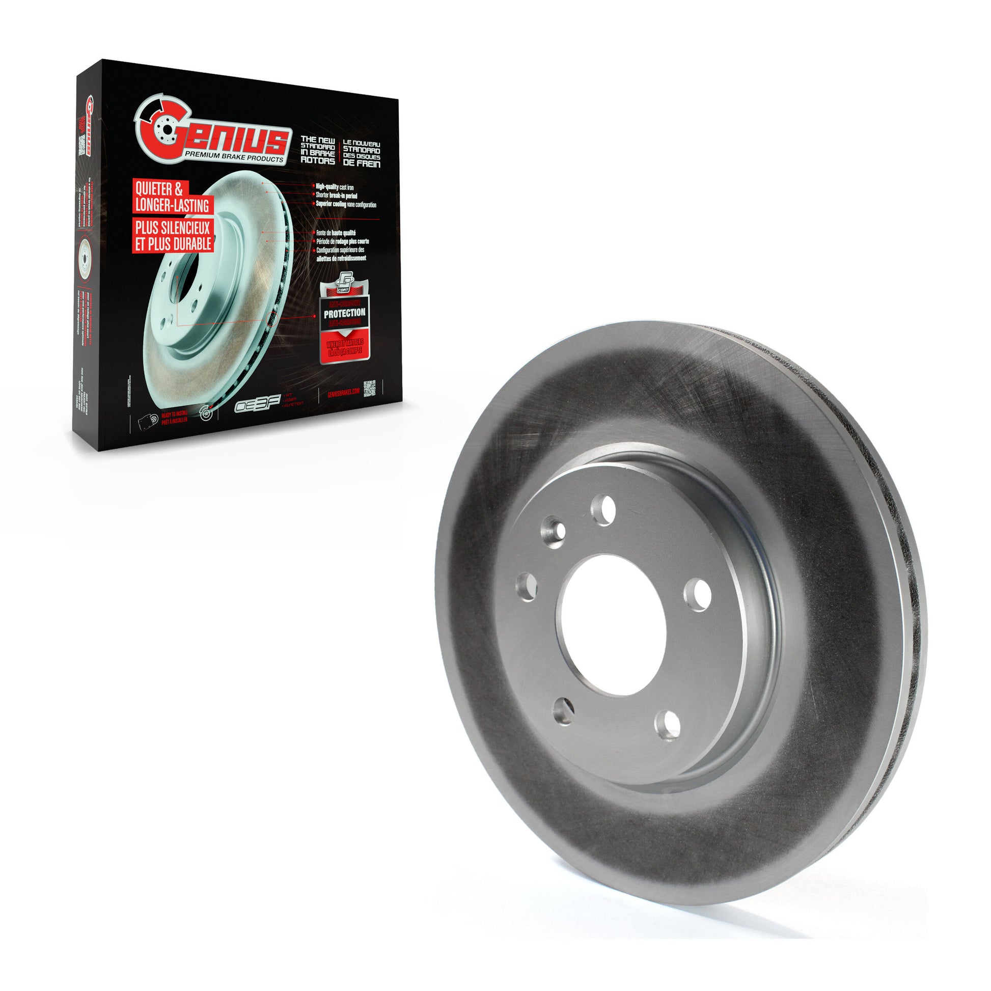 Genius GCR-580899 Disc Brake Rotor for 2011-2024 Buick Envista, Chevrolet Trax, GMC Terrain - Front