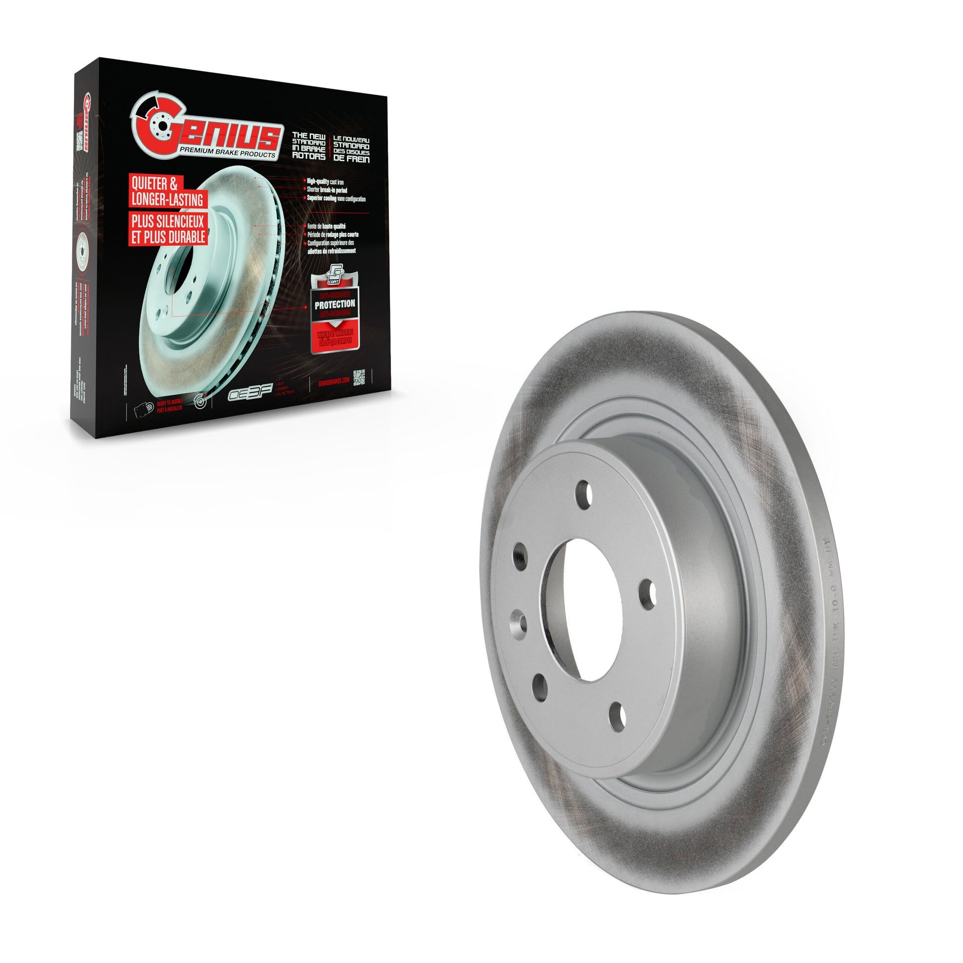Genius GCR-580900 Disc Brake Rotor for 2011-2019 Buick Cascada, Cadillac ELR, Chevrolet Cruze - Rear