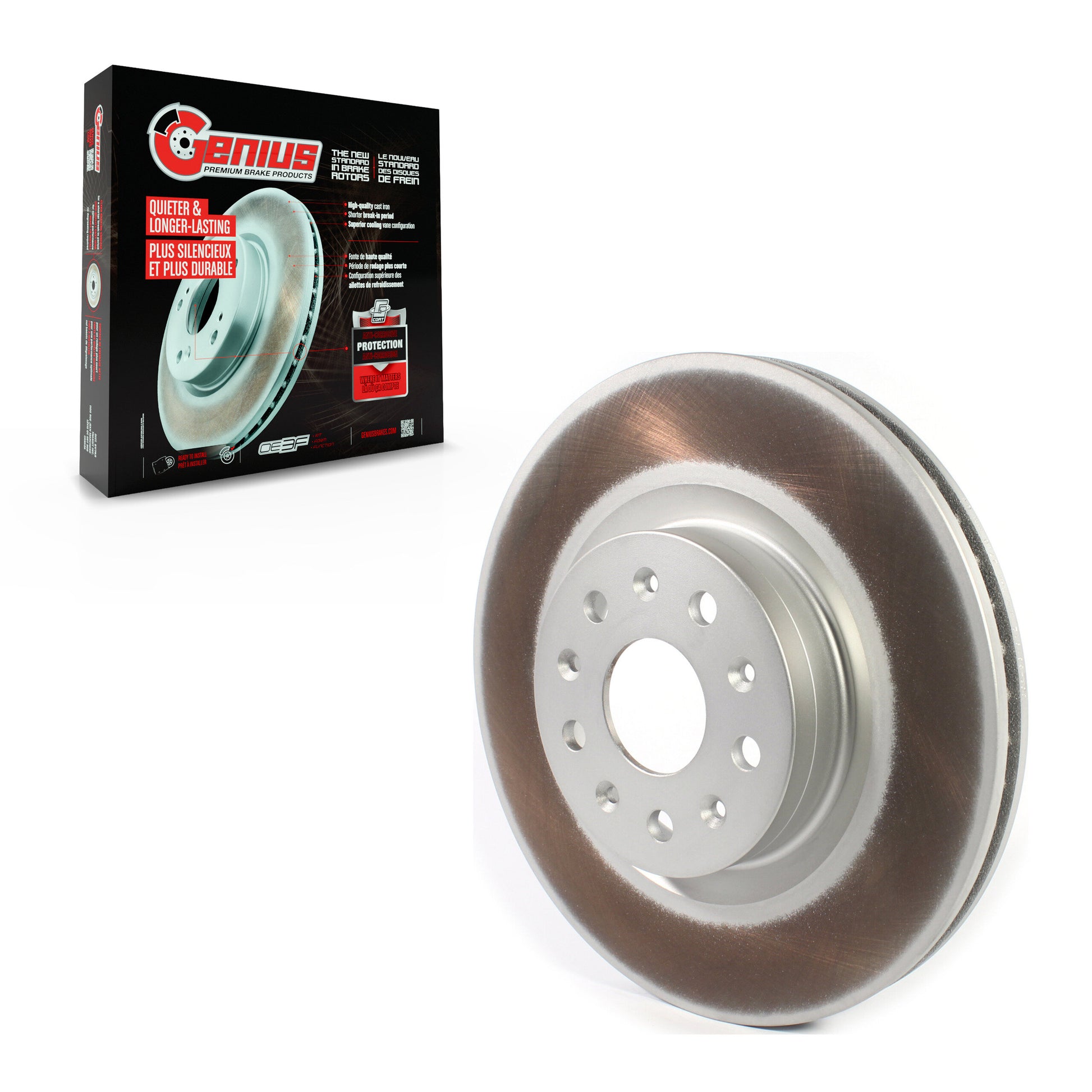 Genius GCR-581912 Disc Brake Rotor for 2014-2024 Cadillac CT5, Chevrolet Camaro, Cadillac CTS - Front