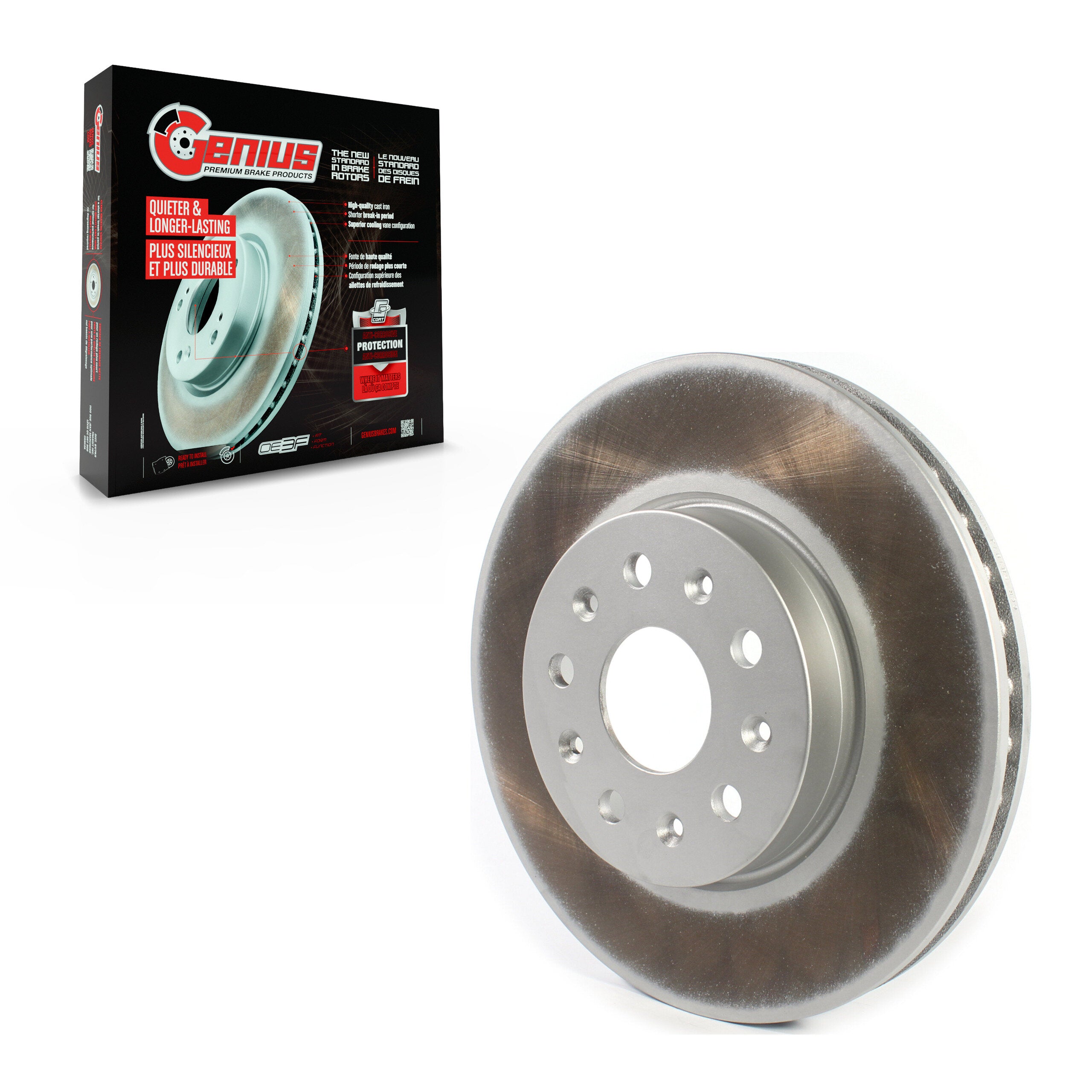 Genius GCR-581913 Disc Brake Rotor for 2014-2023 Cadillac CT5, Chevrolet Camaro, Cadillac CTS - Front