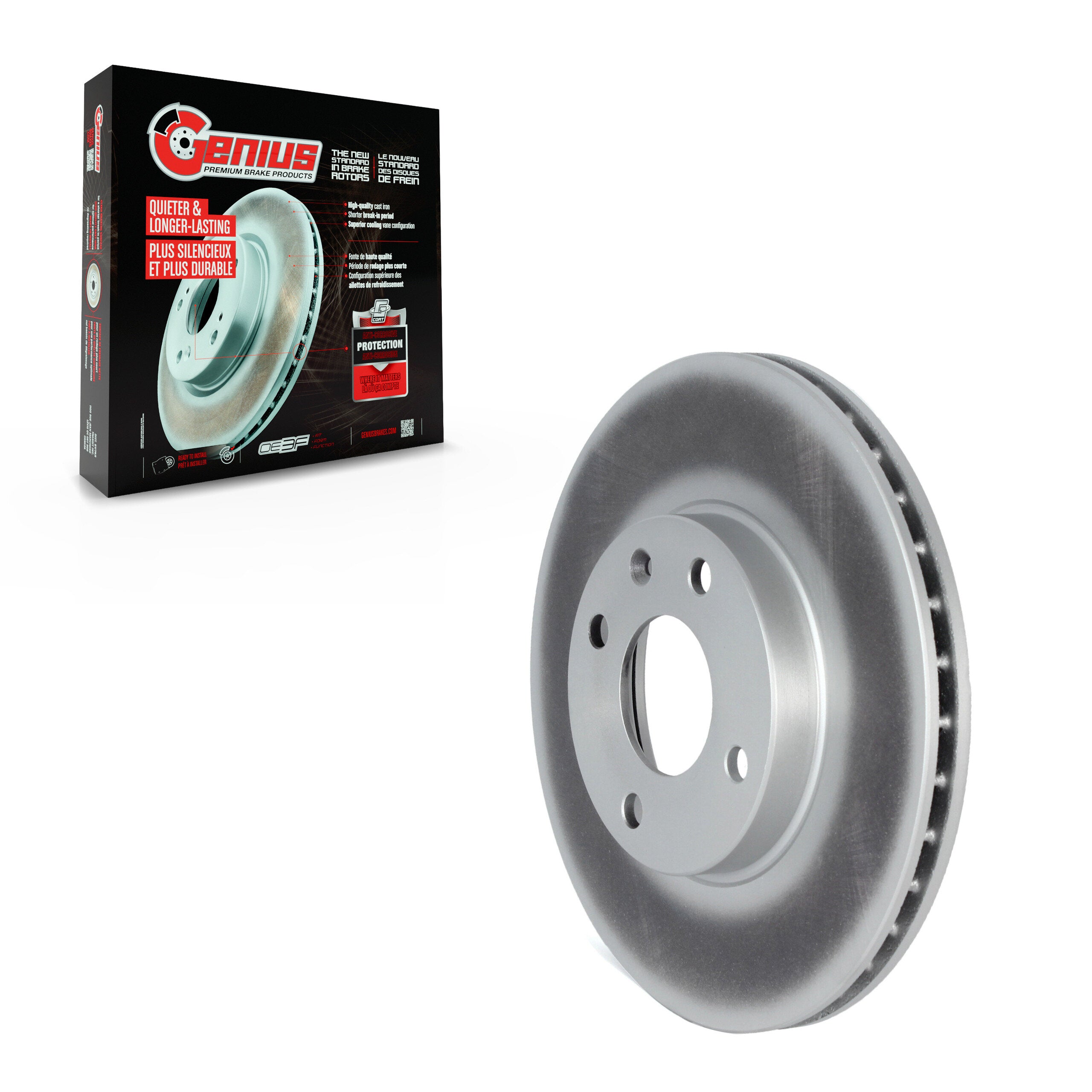 Genius GCR-582031 Disc Brake Rotor for 2016-2022 Chevrolet Spark - Front