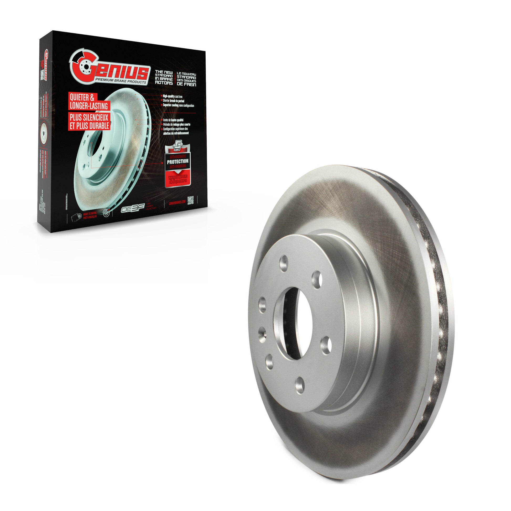 Genius GCR-582038 Disc Brake Rotor for 2015-2020 Chevrolet Colorado, GMC Canyon - Front
