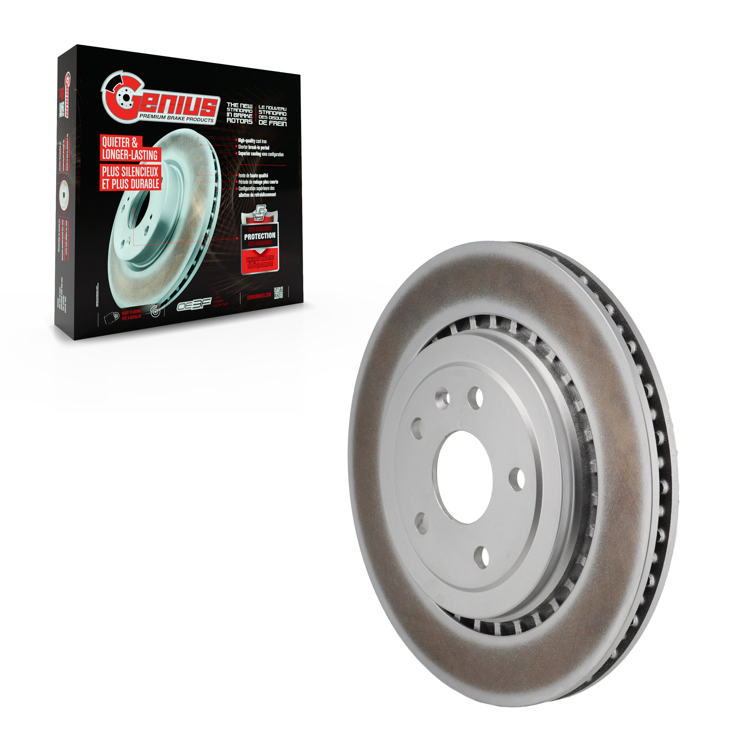 Genius GCR-582059 Disc Brake Rotor for 2016-2022 Chevrolet Camaro, Cadillac ATS - Rear