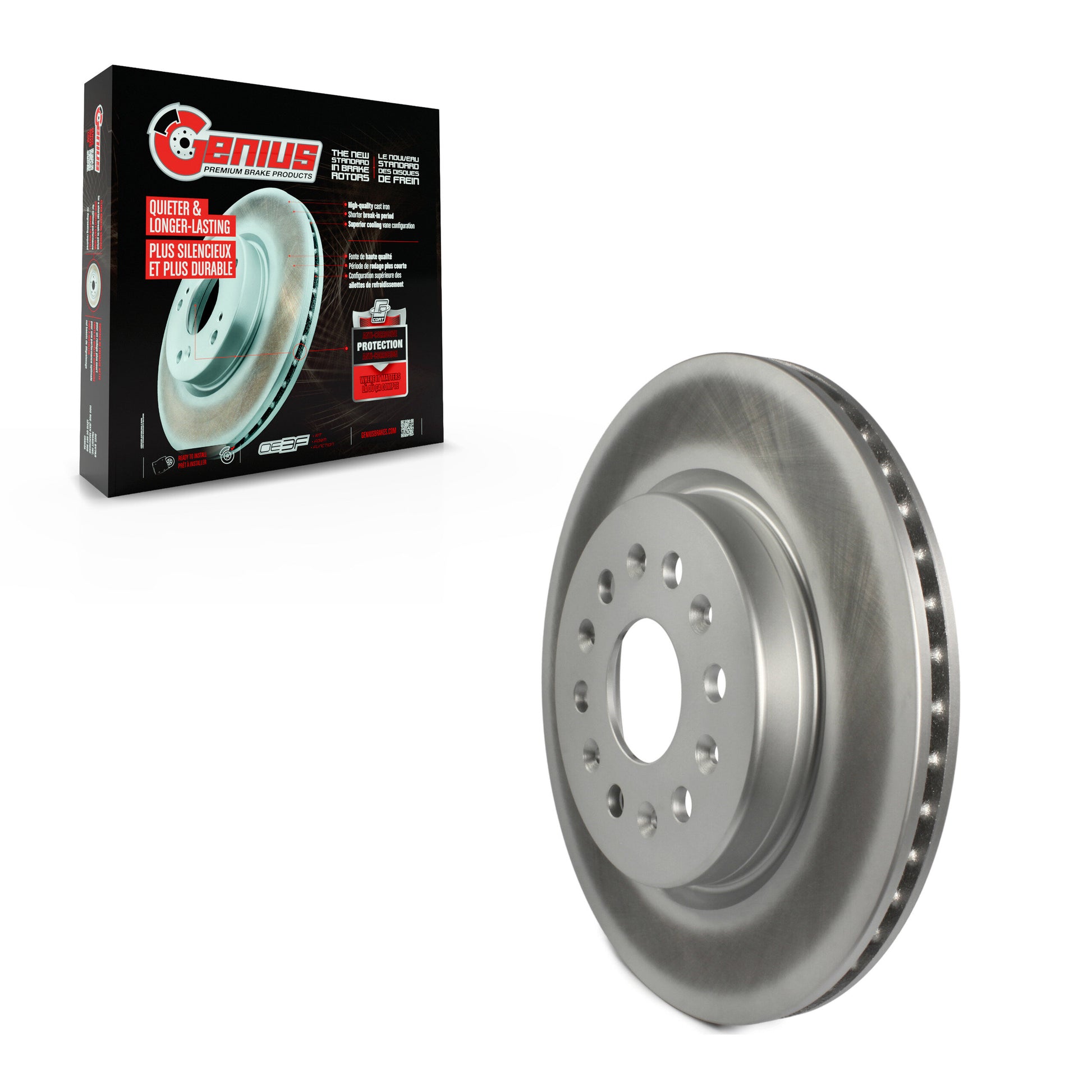 Genius GCR-582060 Disc Brake Rotor for 2017-2025 Chevrolet Equinox EV, Cadillac XT6, Chevrolet Blazer - Rear