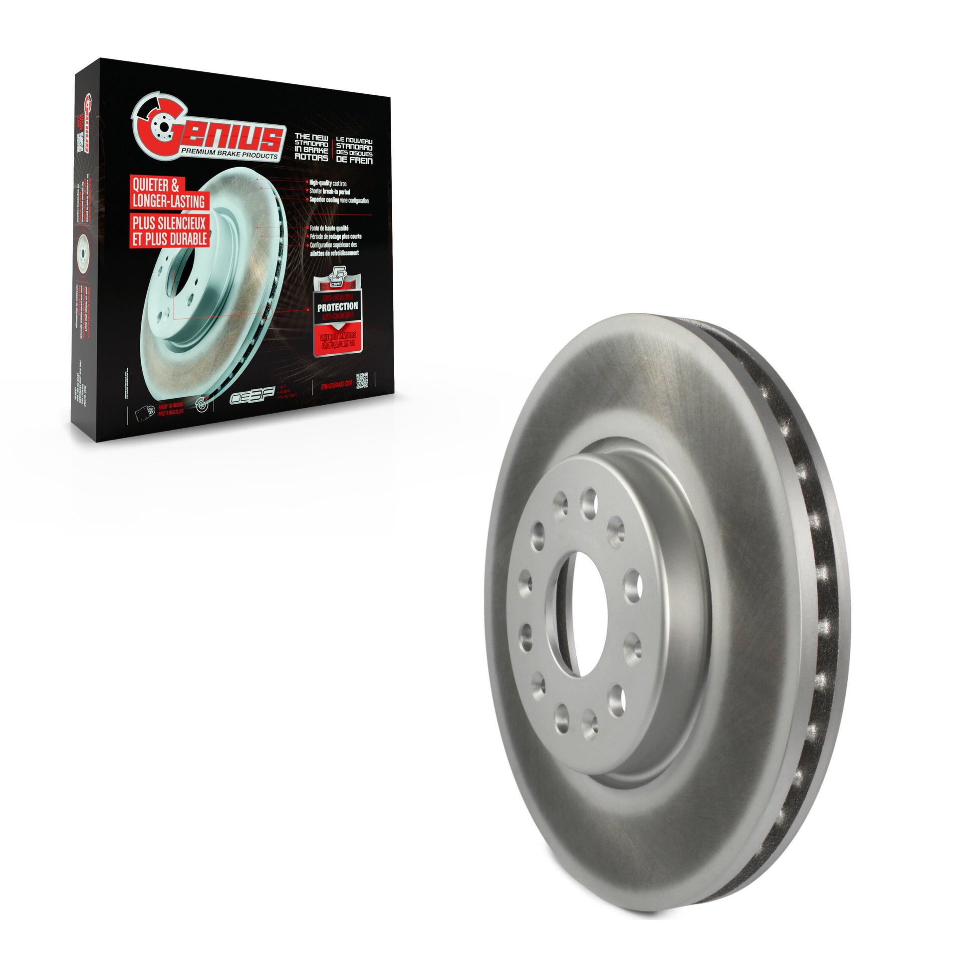 Genius GCR-582061 Disc Brake Rotor for 2017-2025 Chevrolet Equinox EV, Buick Enclave, Chevrolet Blazer - Front