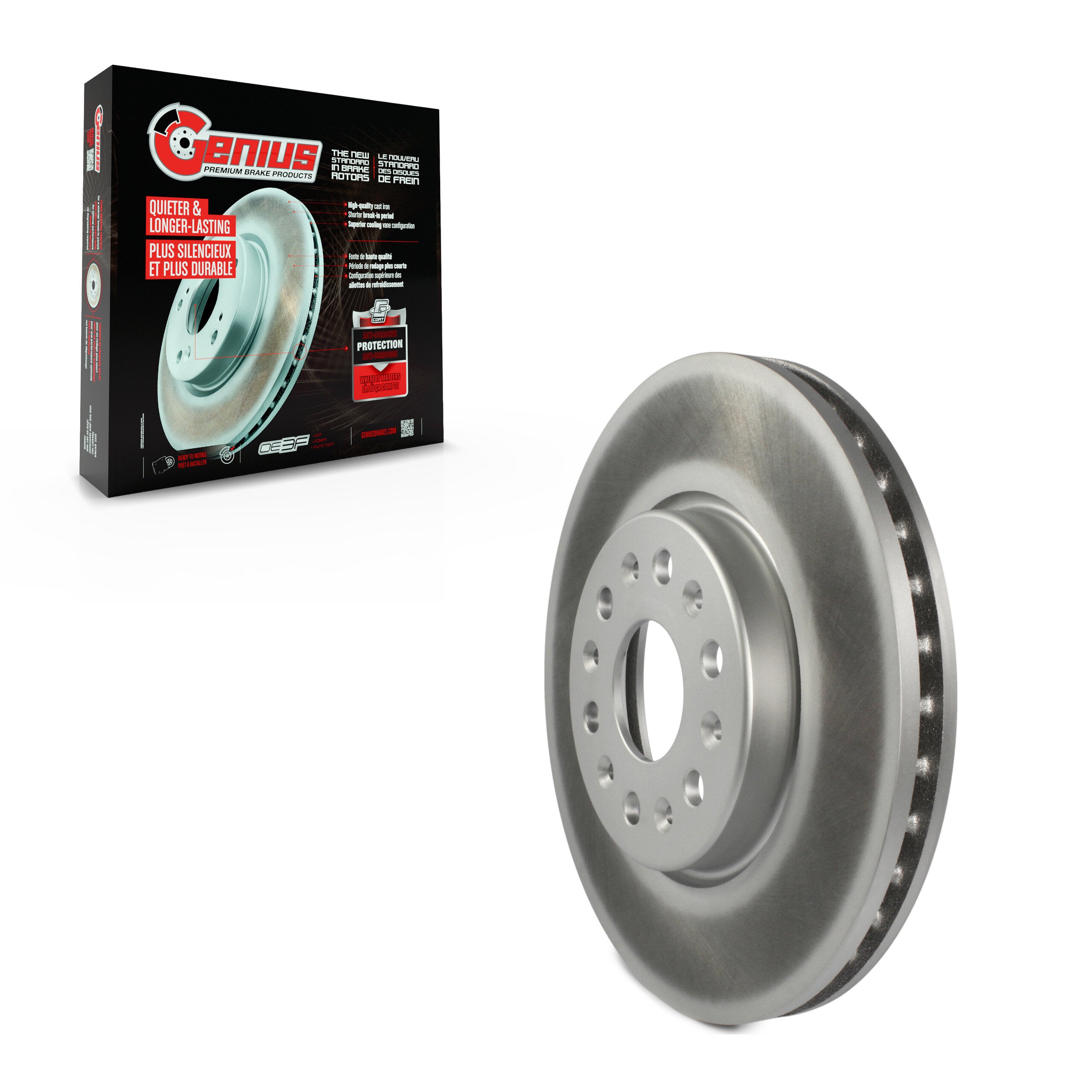 Genius GCR-582061 Disc Brake Rotor for 2017-2025 Chevrolet Equinox EV, Buick Enclave, Chevrolet Blazer - Front