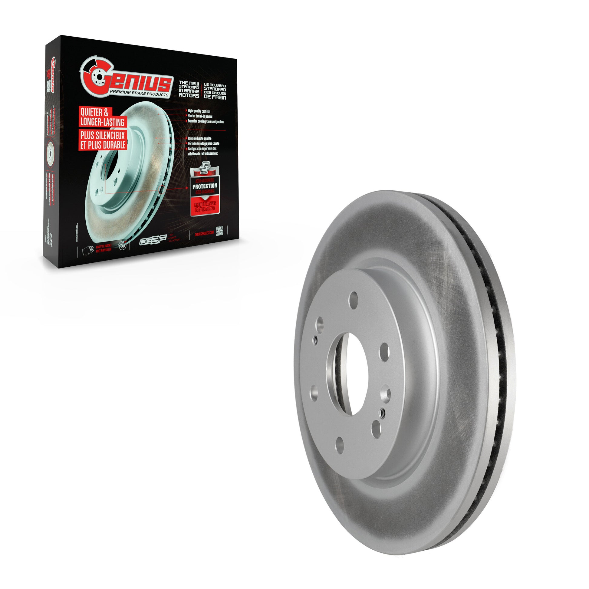 Genius GCR-582458 Disc Brake Rotor for 2019-2025 Chevrolet Silverado 1500 LTD, GMC Sierra 1500 Limited, Cadillac Escalade - Front
