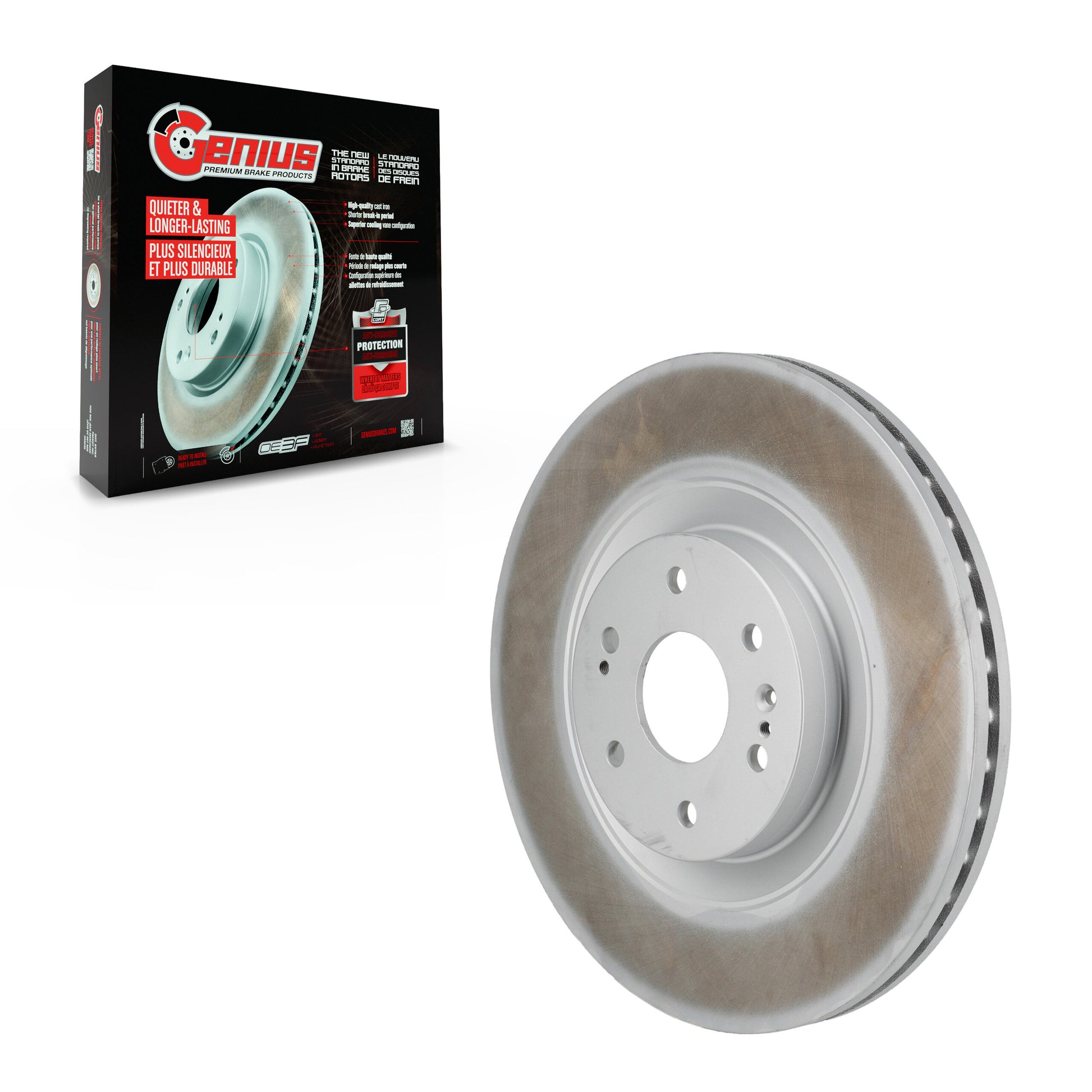 Genius GCR-582799 Disc Brake Rotor for 2019-2025 Chevrolet Silverado 1500 LTD, GMC Sierra 1500 Limited, Cadillac Escalade - Front