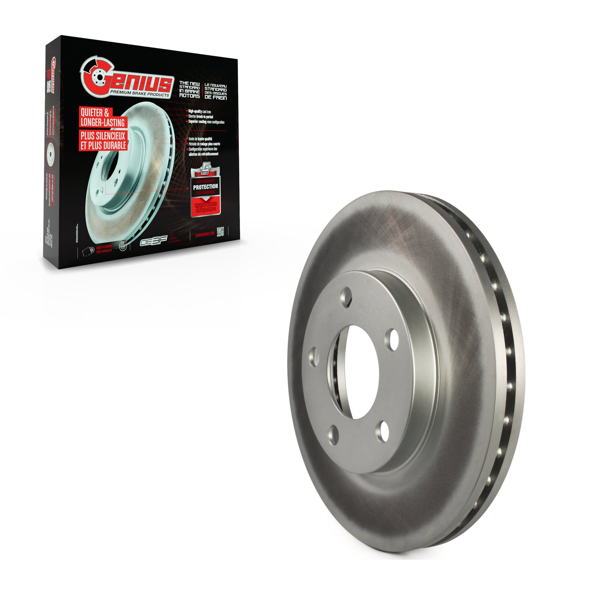 Genius GCR-66443 Disc Brake Rotor for 1994-2004 Ford Mustang - Front