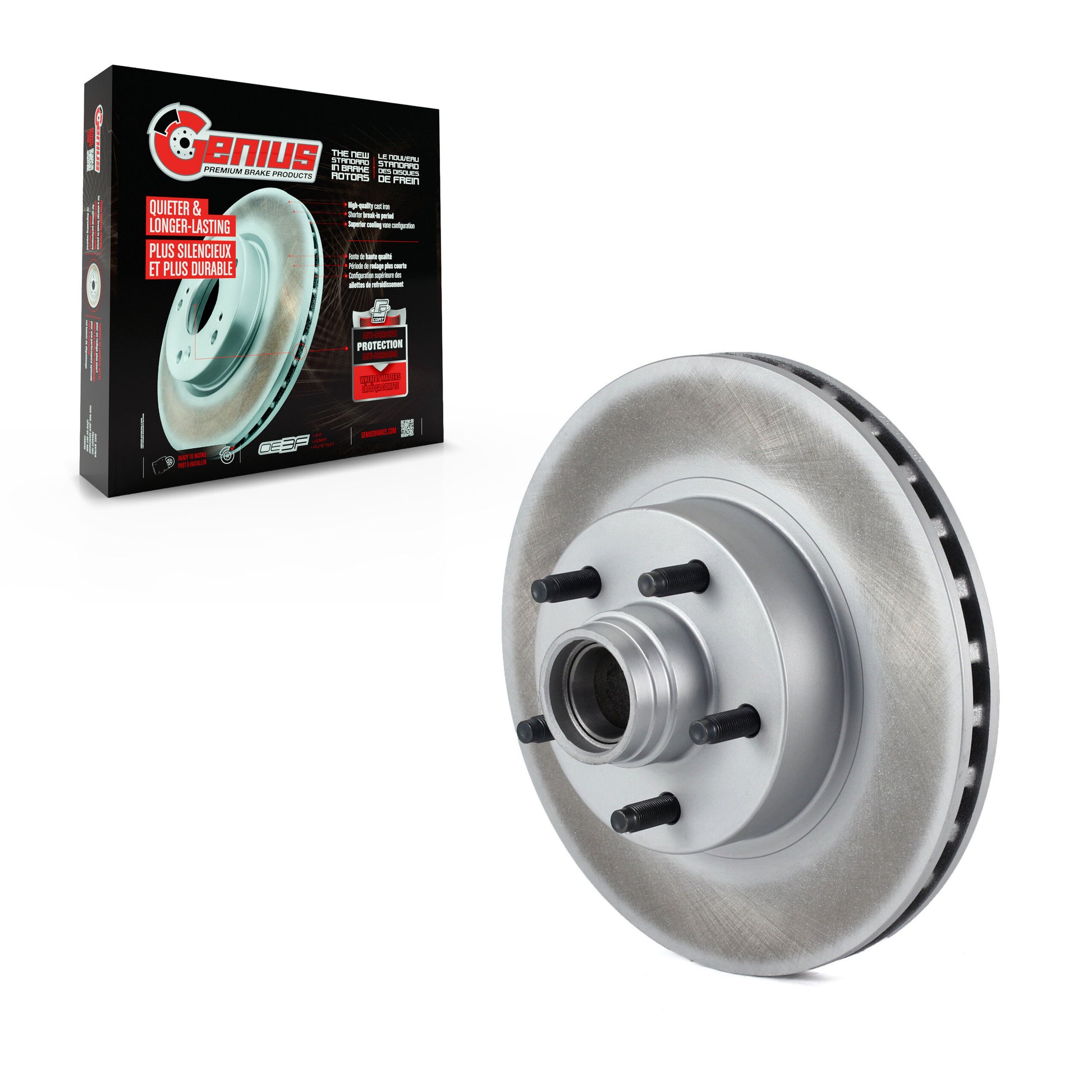 Genius GCR-66597 Disc Brake Rotor and Hub Assembly for 1995-2010 Ford Ranger, Mazda B3000, Mazda B2300 - Front