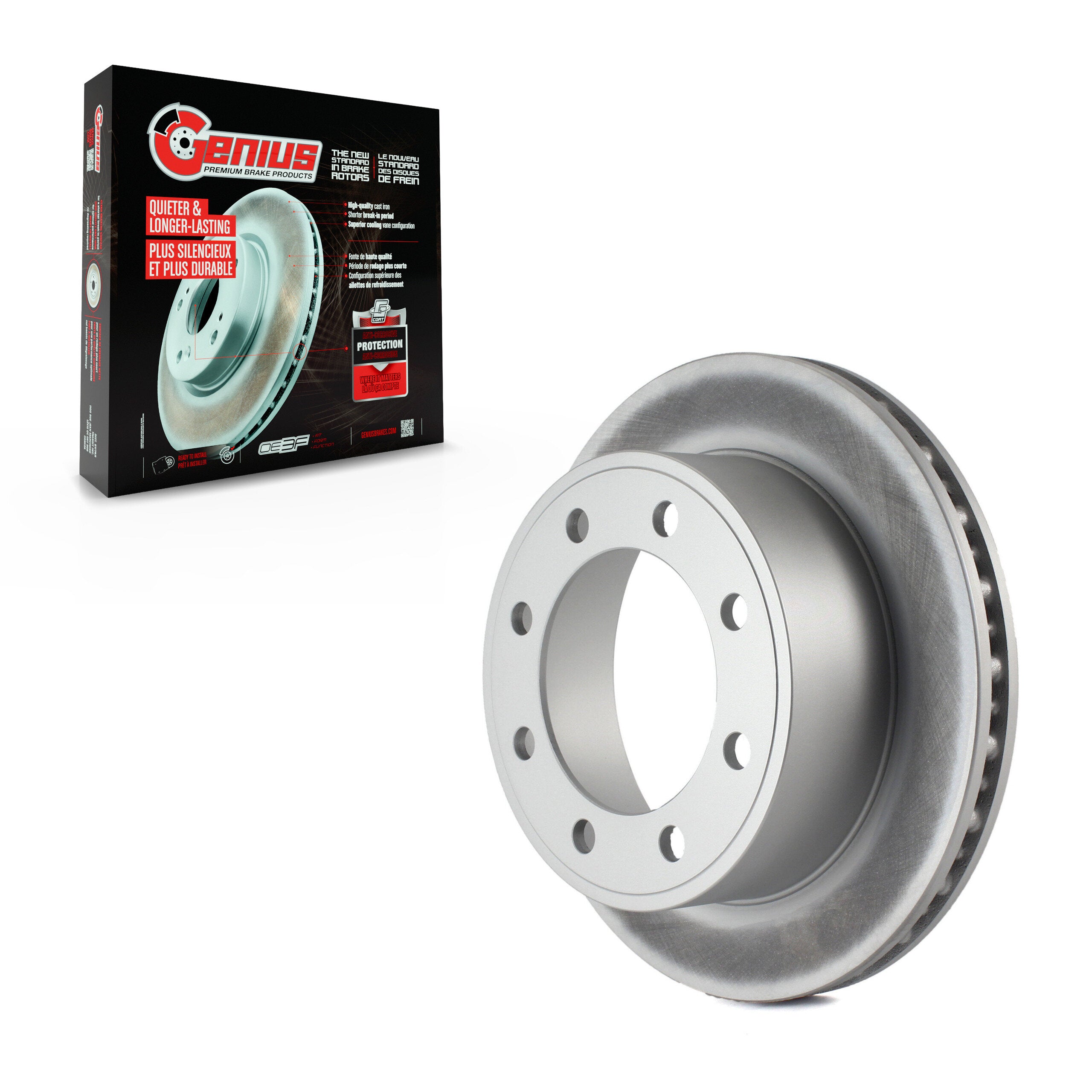 Genius GCR-66799 Disc Brake Rotor for 1996-2007 Ford E-150, Ford E-350 Econoline, Ford E-250 - Rear