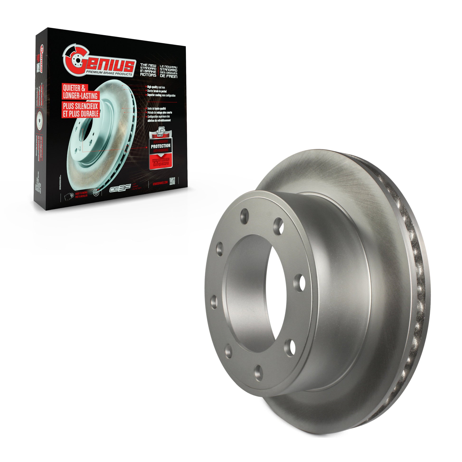Genius GCR-66823 Disc Brake Rotor for 1999-2005 Ford E-450 Econoline Super Duty, Ford Excursion, Ford F-250 Super Duty - Rear