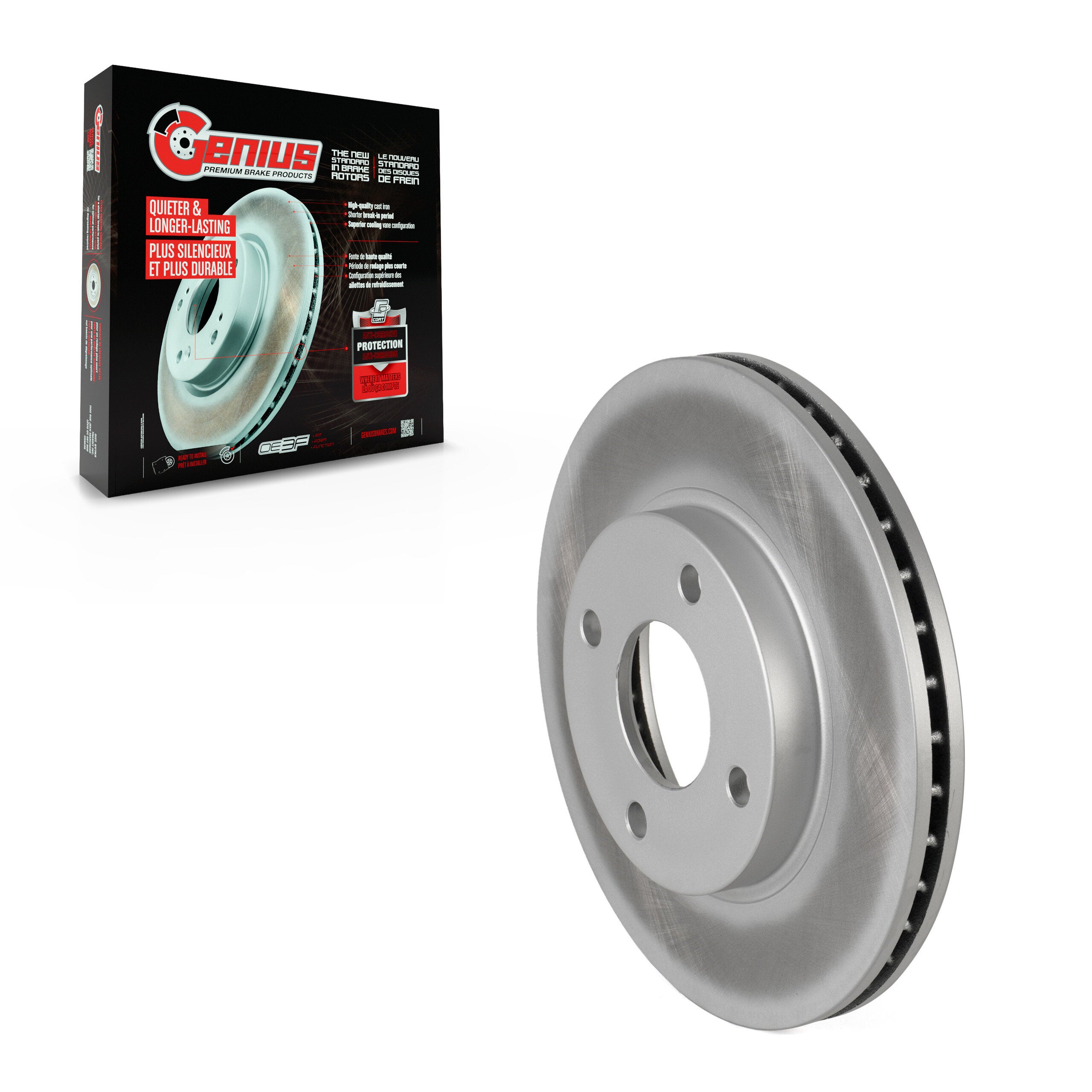 Genius GCR-66913 Disc Brake Rotor for 2000-2004 Ford Focus - Front