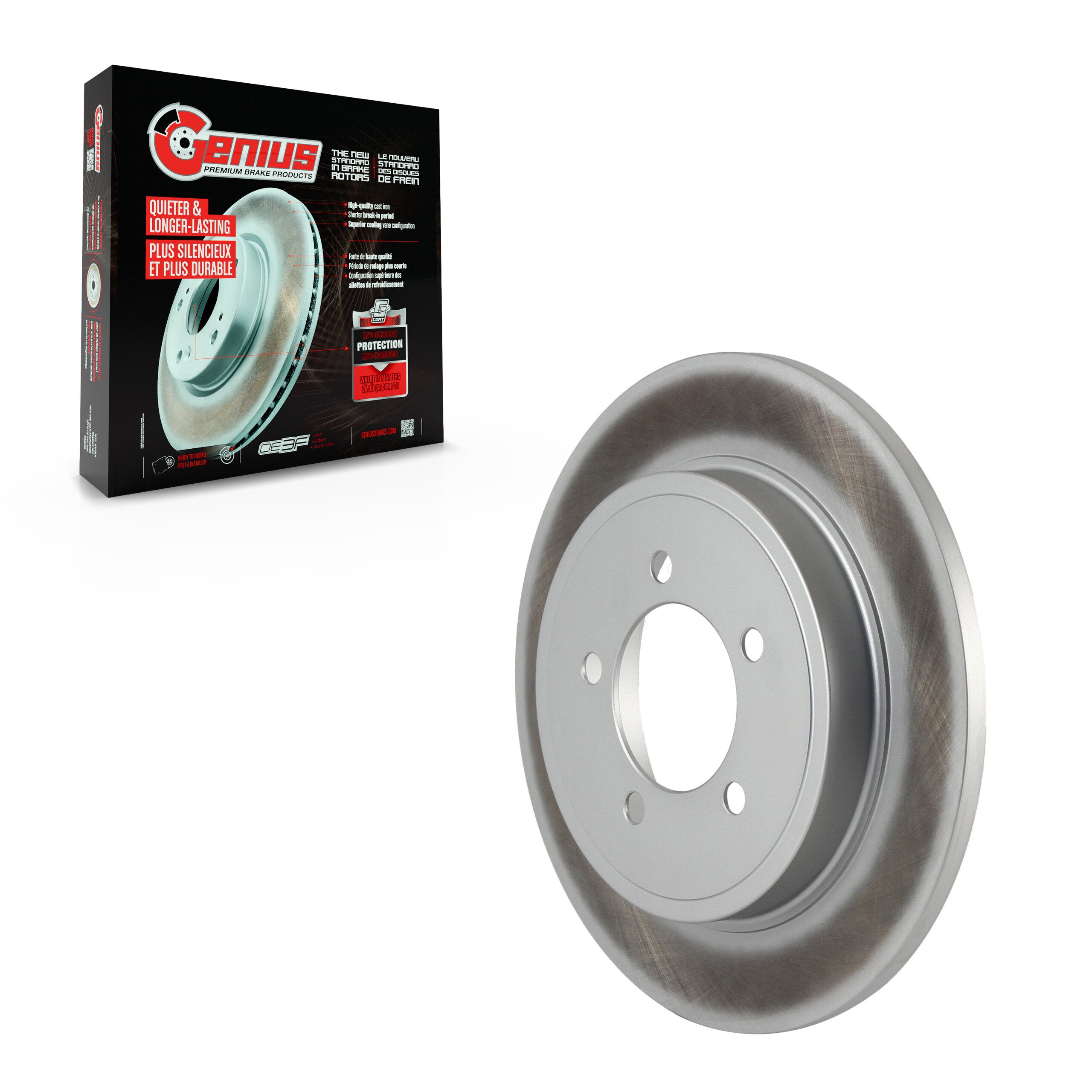 Genius GCR-680026 Disc Brake Rotor for 2002-2010 Ford Explorer Sport Trac, Ford Explorer, Mercury Mountaineer - Rear
