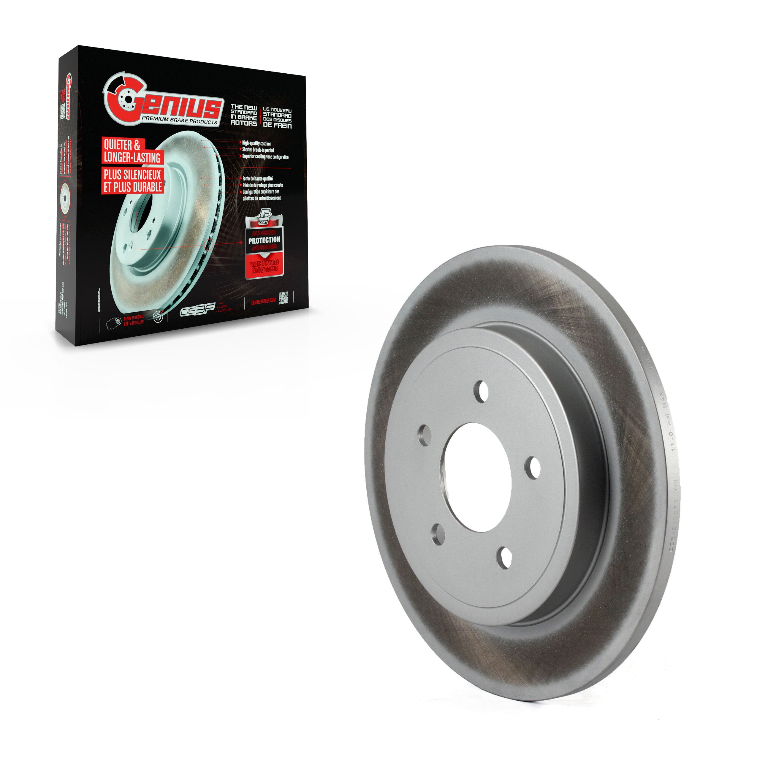Genius GCR-680271 Disc Brake Rotor for 2005-2011 Mazda Tribute, Ford Escape, Mercury Mariner - Rear