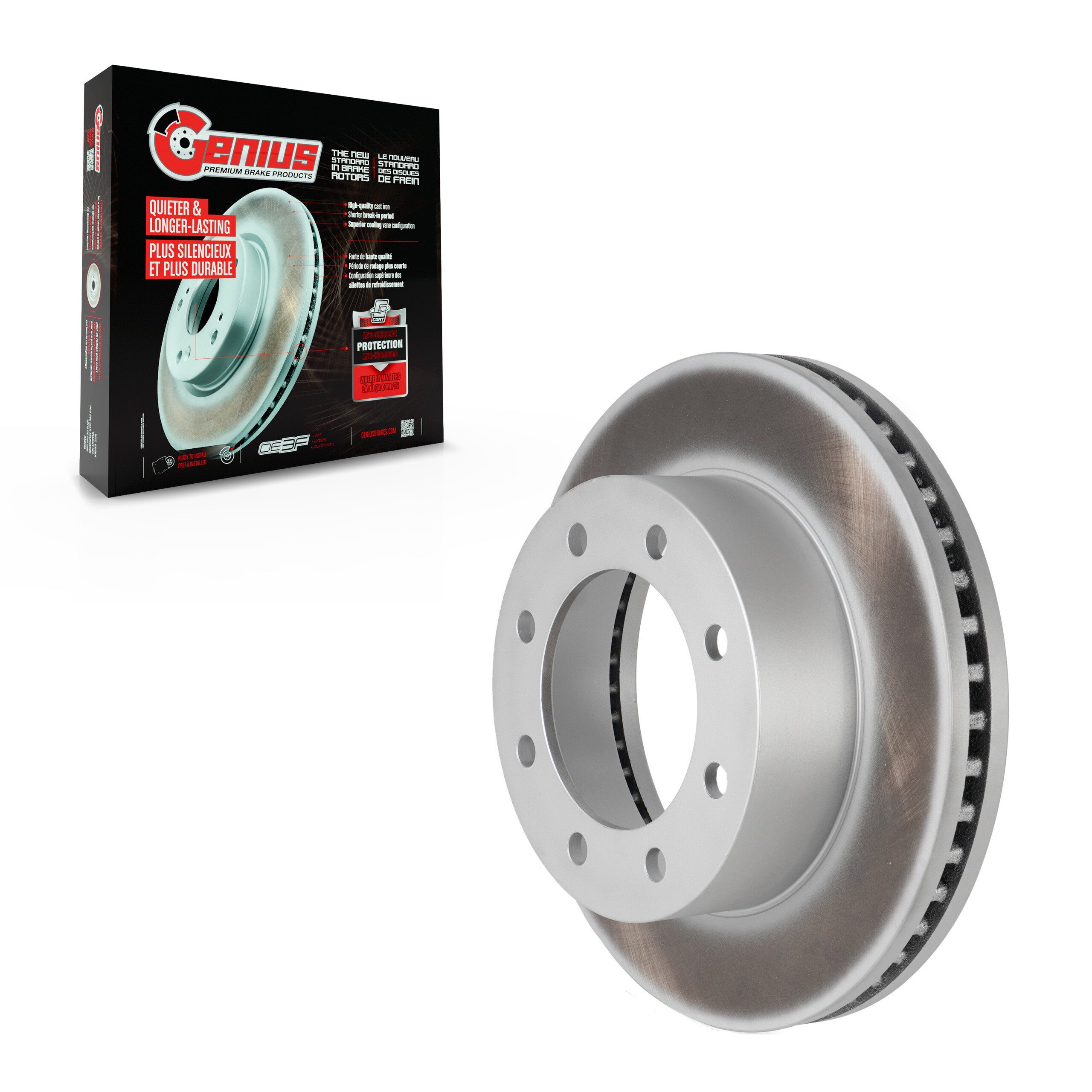 Genius GCR-680280 Disc Brake Rotor for 2005-2013 Ford F-250 Super Duty, Ford F-450 Super Duty, Ford F-350 Super Duty - Front
