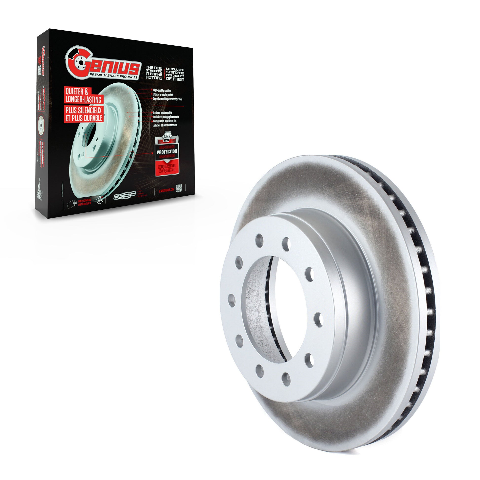 Genius GCR-680305 Disc Brake Rotor for 2005-2016 Ford F-350 Super Duty, Ford F-250 Super Duty, International CF500 - Front