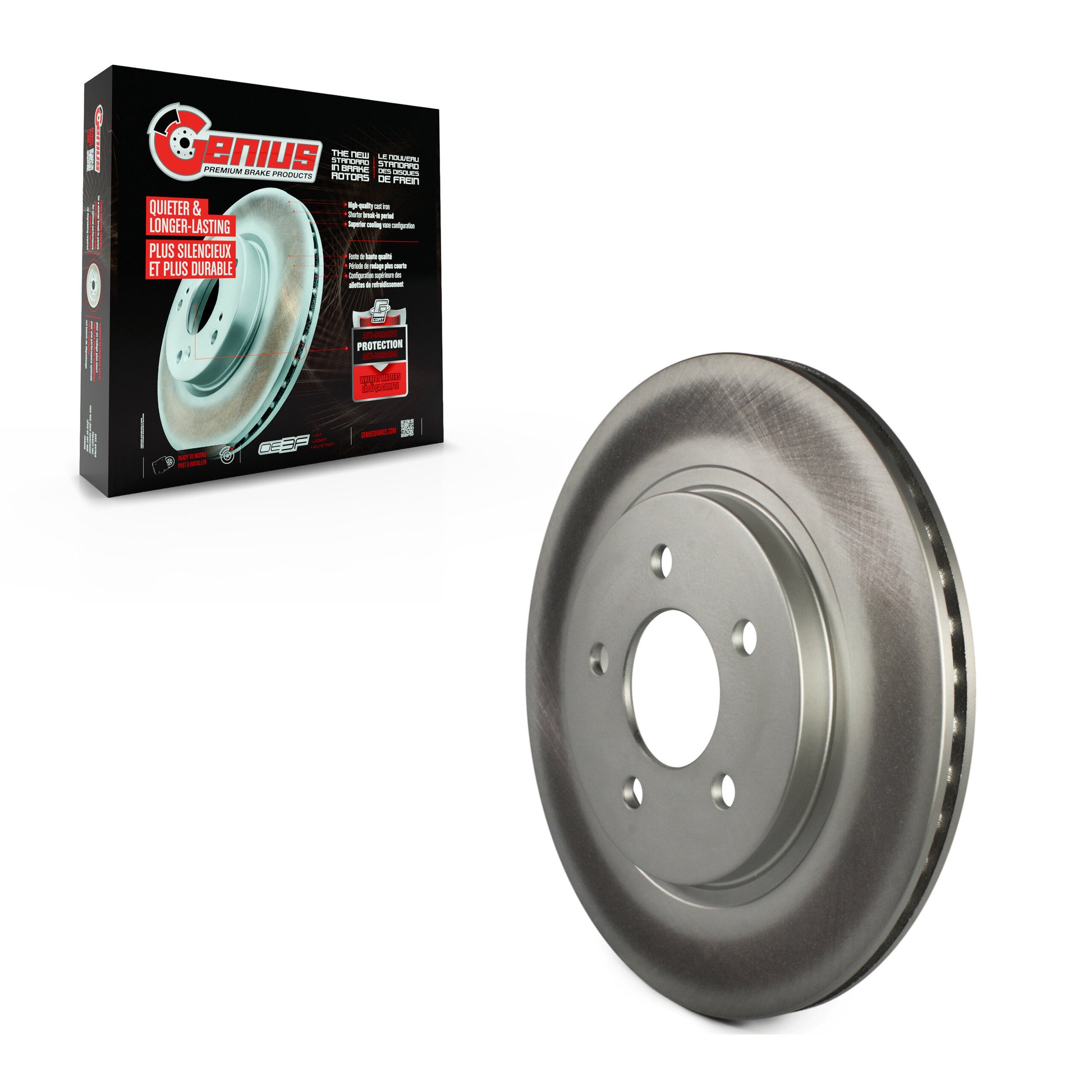 Genius GCR-680318 Disc Brake Rotor for 2005-2014 Ford Mustang - Rear