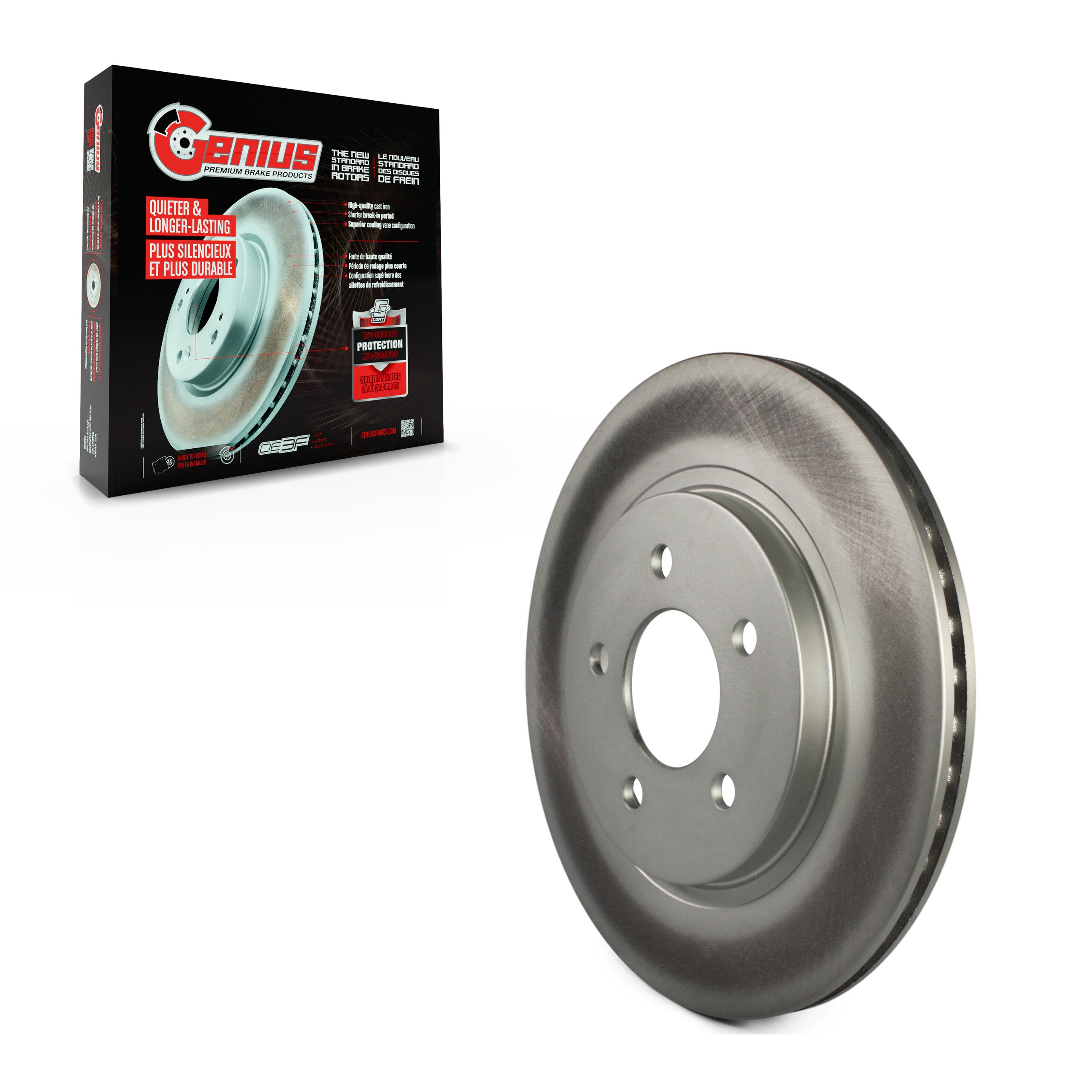Genius GCR-680318 Disc Brake Rotor for 2005-2014 Ford Mustang - Rear