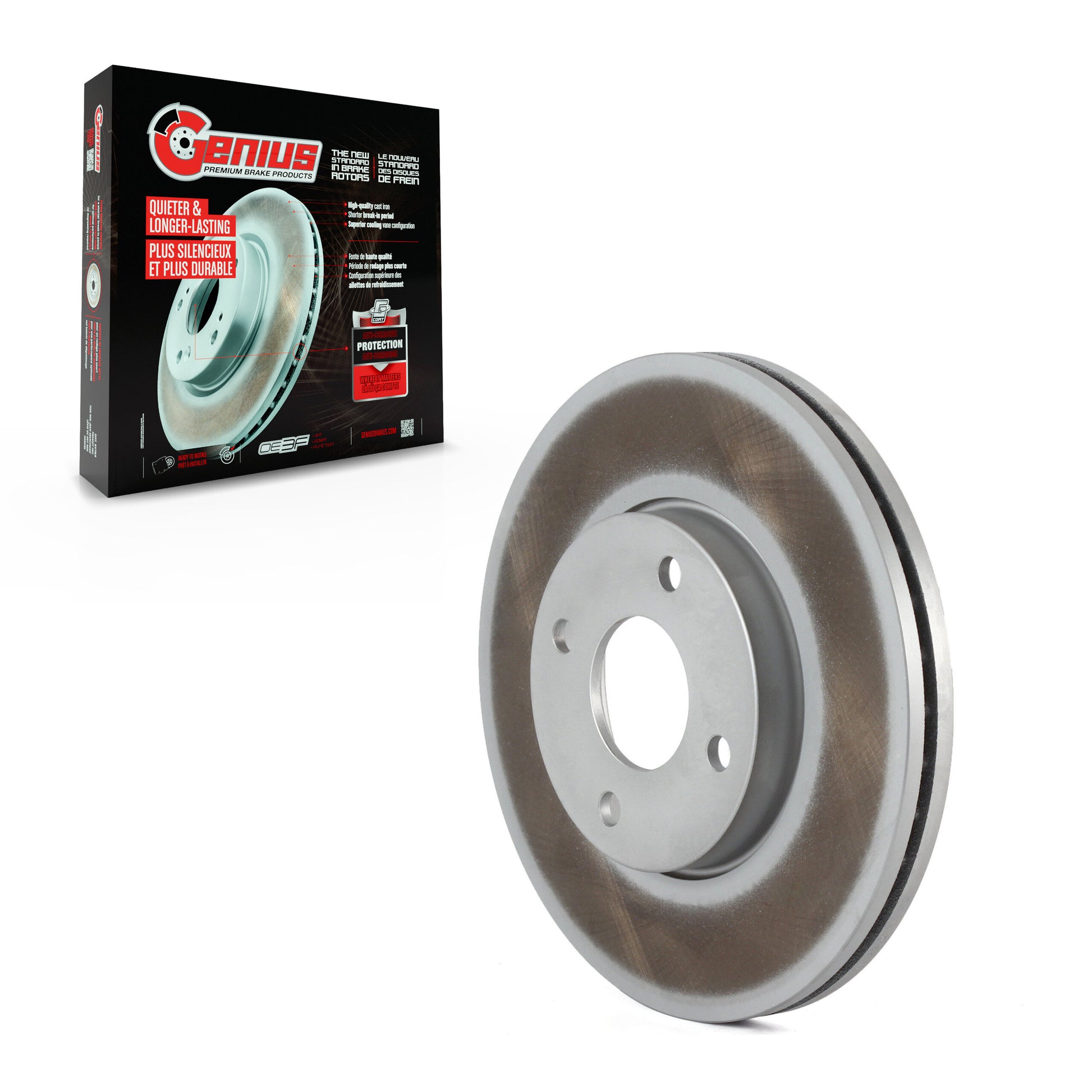Genius GCR-680319 Disc Brake Rotor for 2005-2007 Ford Focus - Front