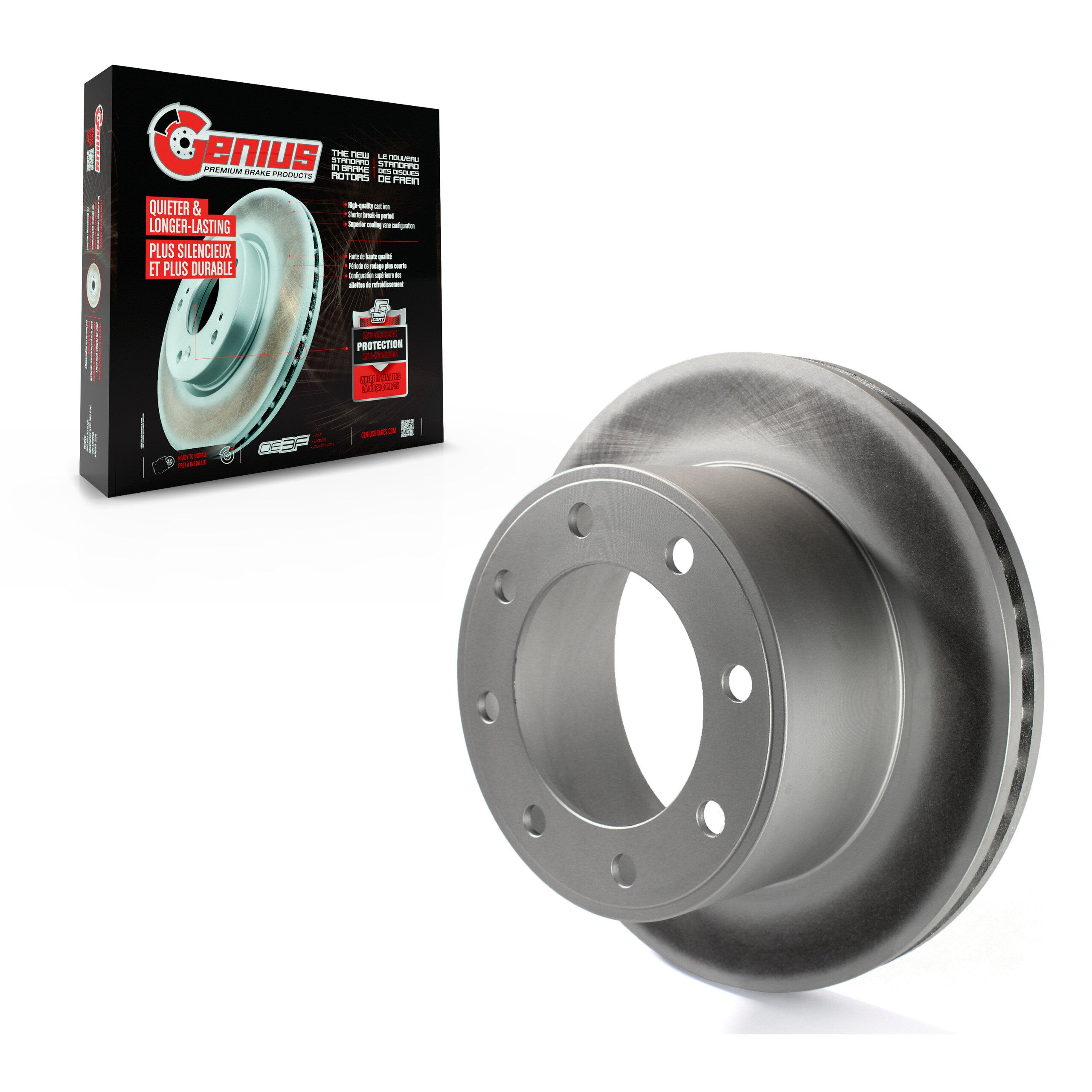 Genius GCR-680394 Disc Brake Rotor for 2005-2012 Ford F-250 Super Duty, Ford F-350 Super Duty - Rear