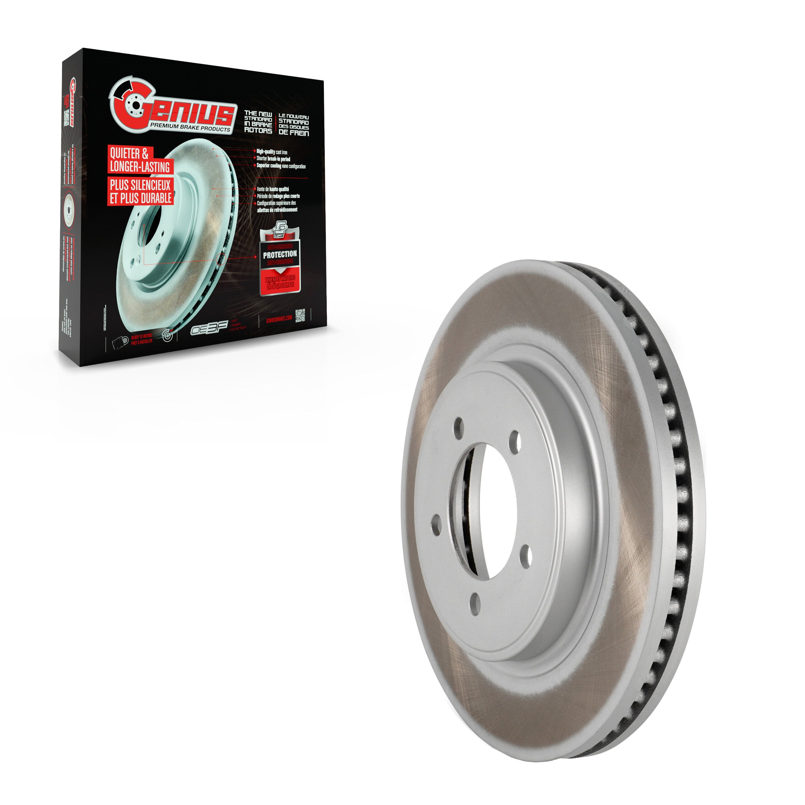 Genius GCR-680416 Disc Brake Rotor for 2006-2010 Ford Explorer Sport Trac, Ford Explorer, Mercury Mountaineer - Front