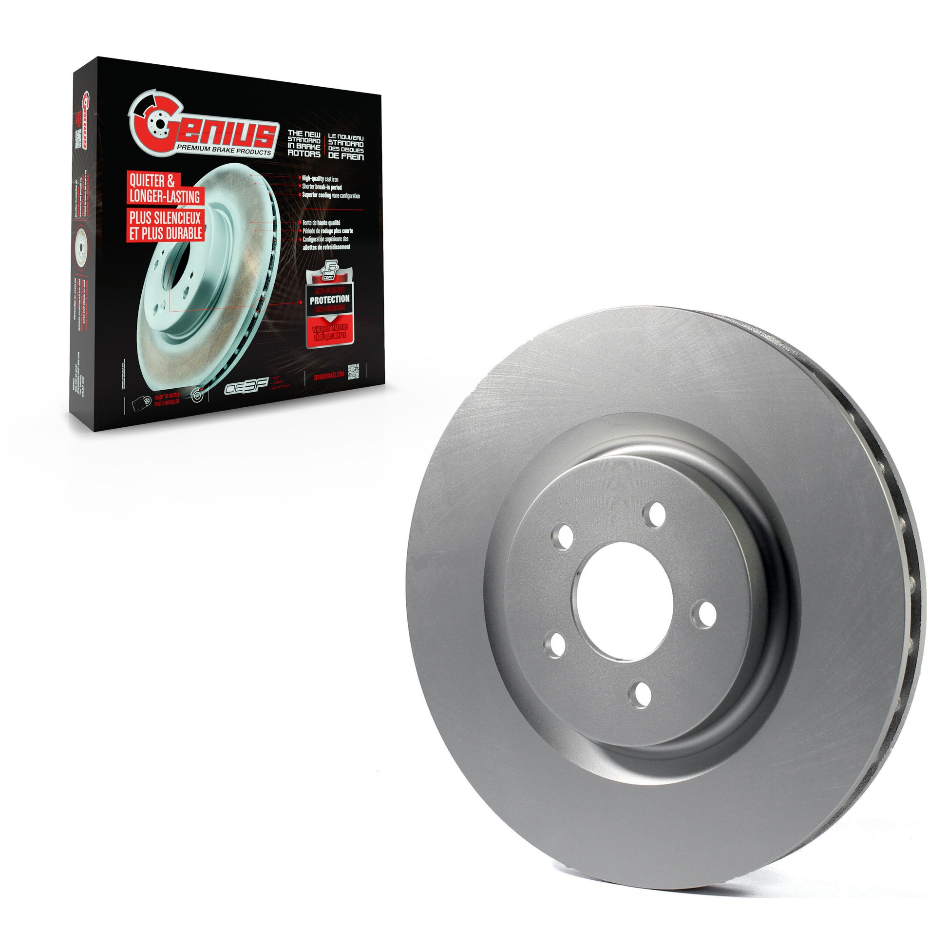 Genius GCR-680497 Disc Brake Rotor for 2007-2014 Ford Mustang - Front