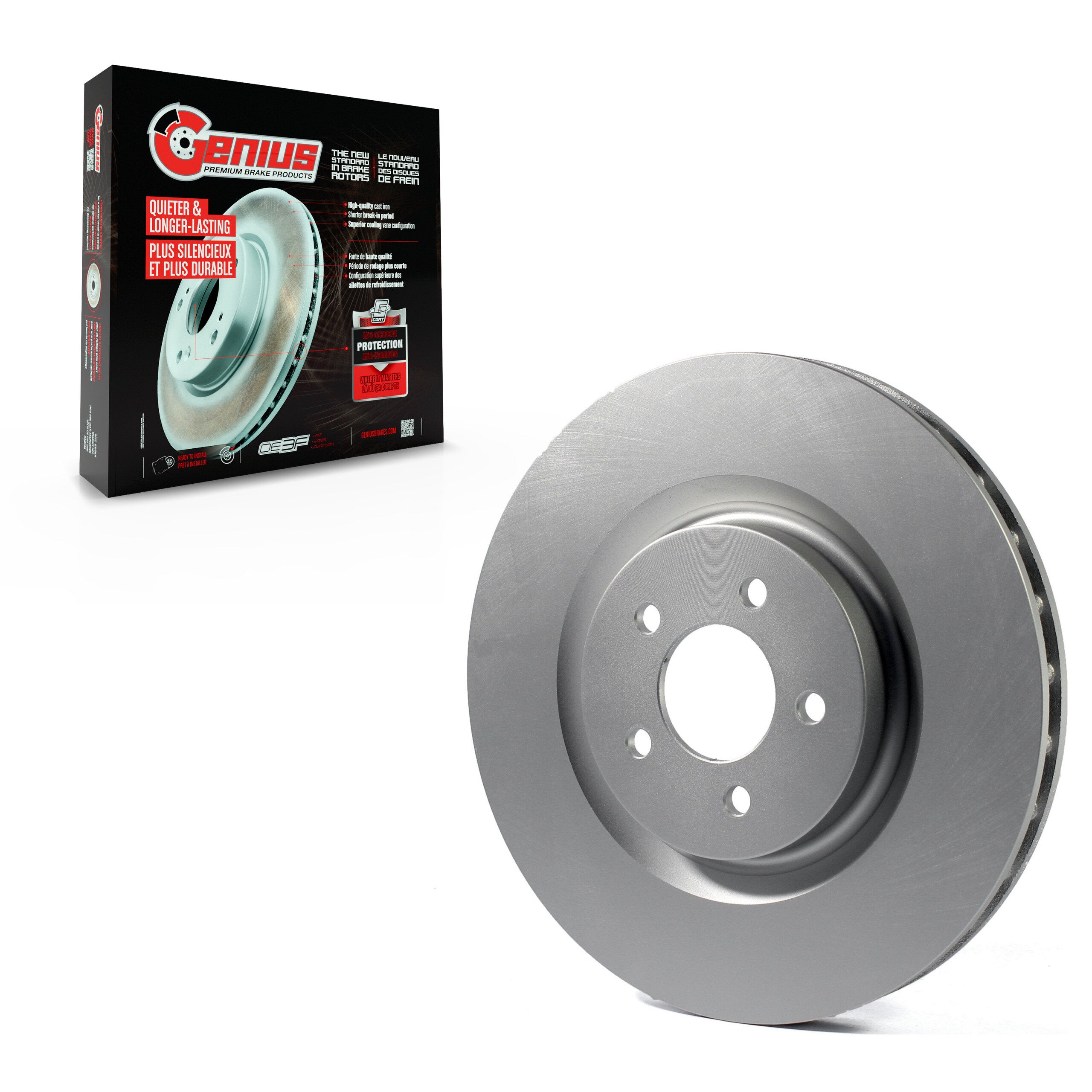 Genius GCR-680497 Disc Brake Rotor for 2007-2014 Ford Mustang - Front