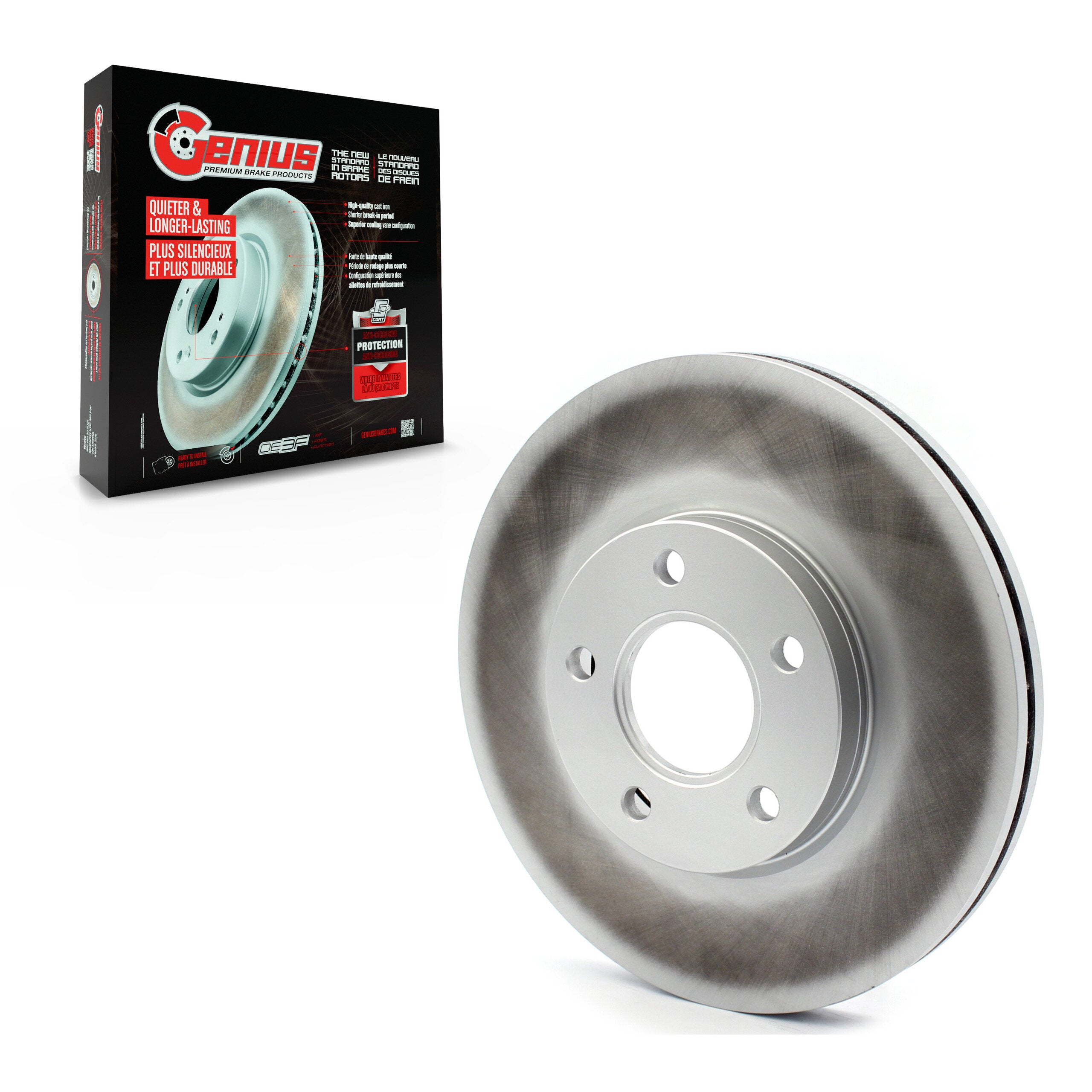 Genius GCR-680765 Disc Brake Rotor for 2010-2013 Ford Transit Connect - Front