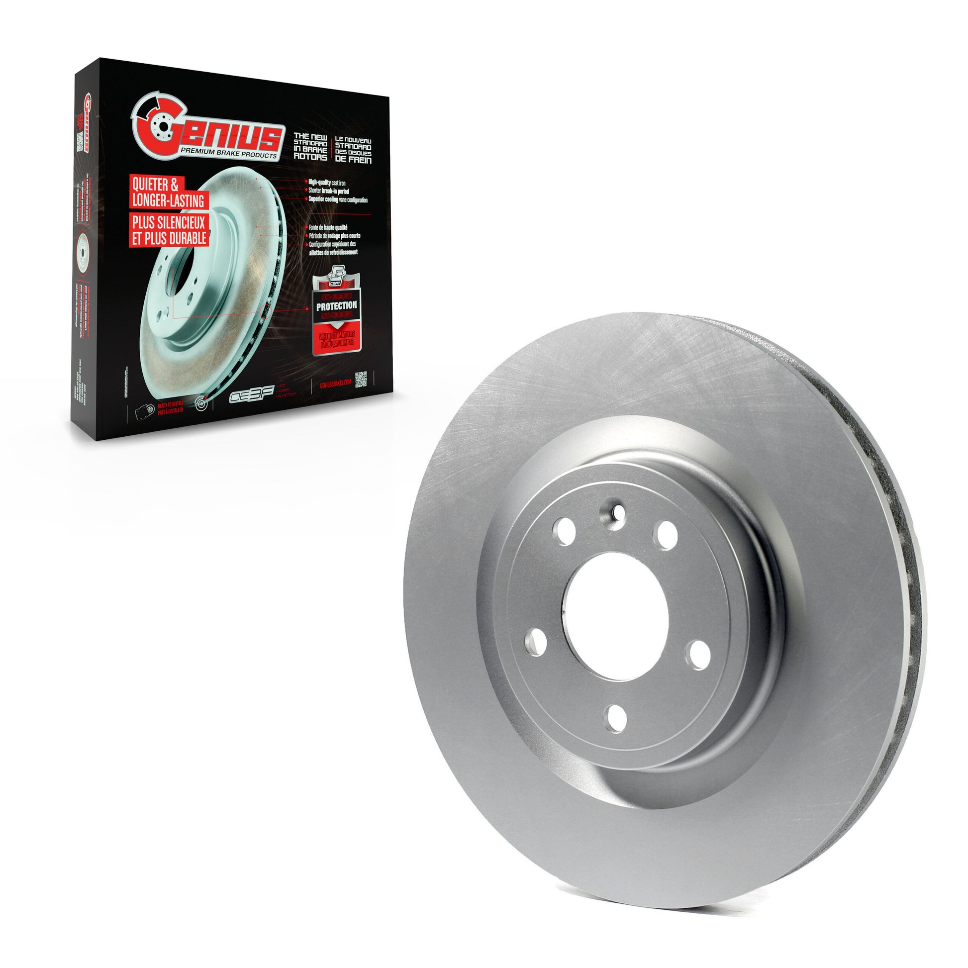 Genius GCR-680811 Disc Brake Rotor for 2011-2014 Ford Mustang - Front