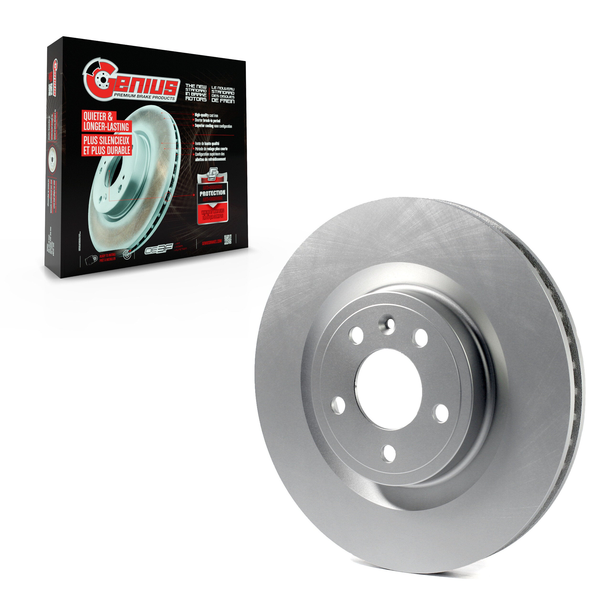 Genius GCR-680811 Disc Brake Rotor for 2011-2014 Ford Mustang - Front