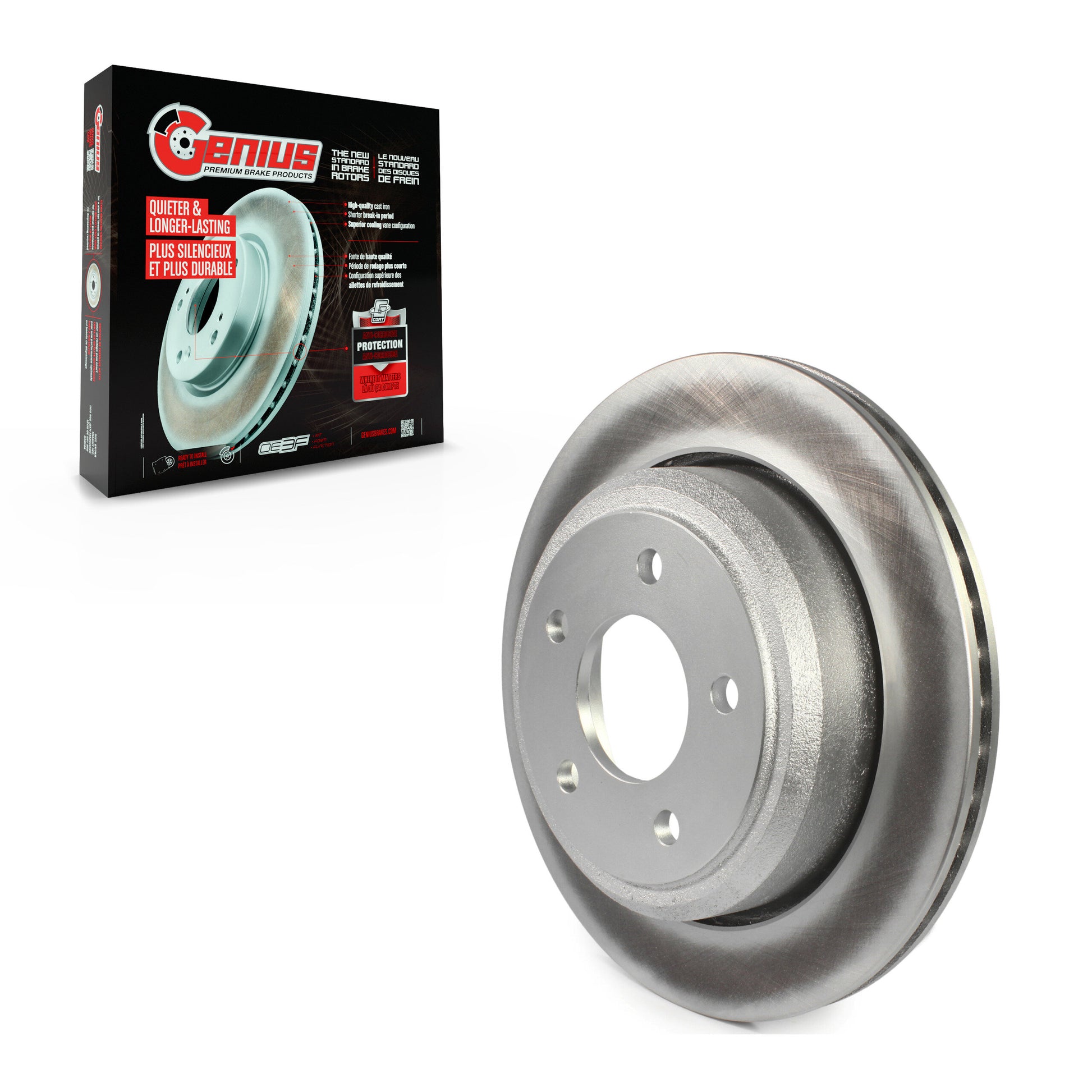 Genius GCR-680898 Disc Brake Rotor for 2009-2011 Mazda B2300, Mazda B4000, Ford Ranger - Rear