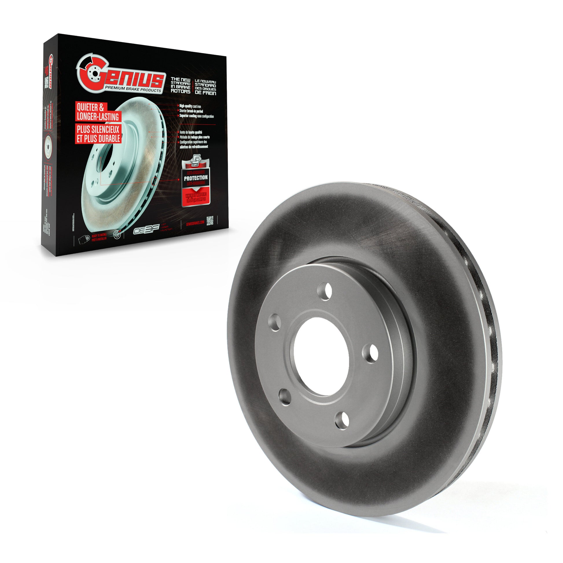 Genius GCR-680930 Disc Brake Rotor for 2012-2018 Ford C-Max, Ford Focus - Front
