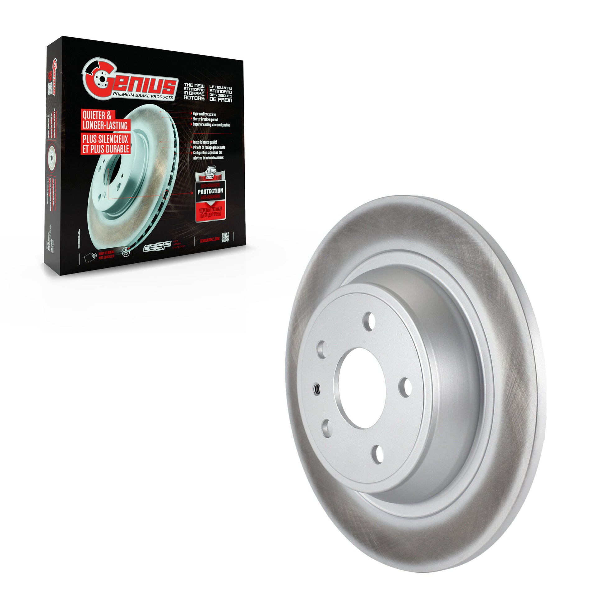 Genius GCR-681012 Disc Brake Rotor for 2013-2020 Ford Fusion, Lincoln MKZ - Rear