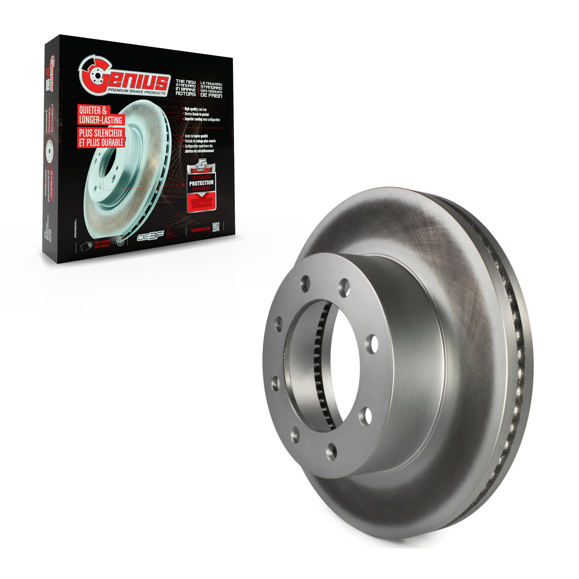 Genius GCR-681016 Disc Brake Rotor for 2013-2024 Ford F-350 Super Duty, Ford F-250 Super Duty, Ford F-450 Super Duty - Front