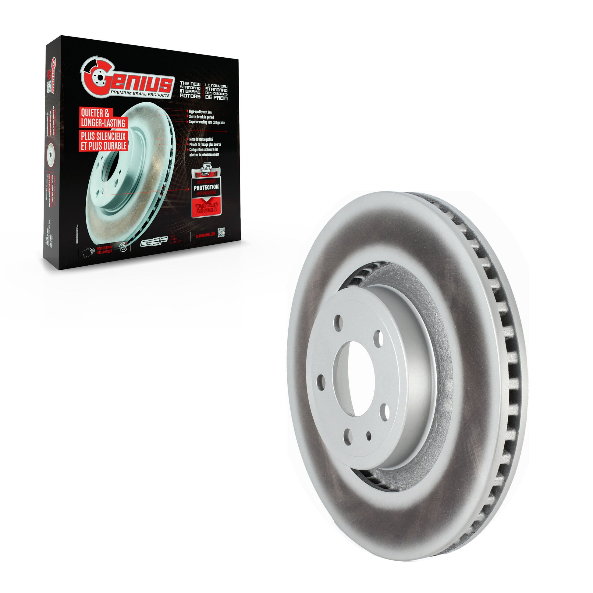 Genius GCR-681952 Disc Brake Rotor for 2015-2020 Ford Mustang - Front