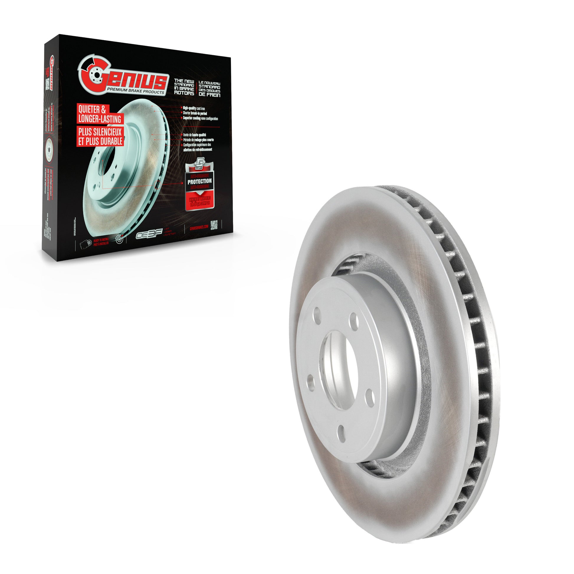 Genius GCR-681953 Disc Brake Rotor for 2015-2020 Ford Mustang - Front