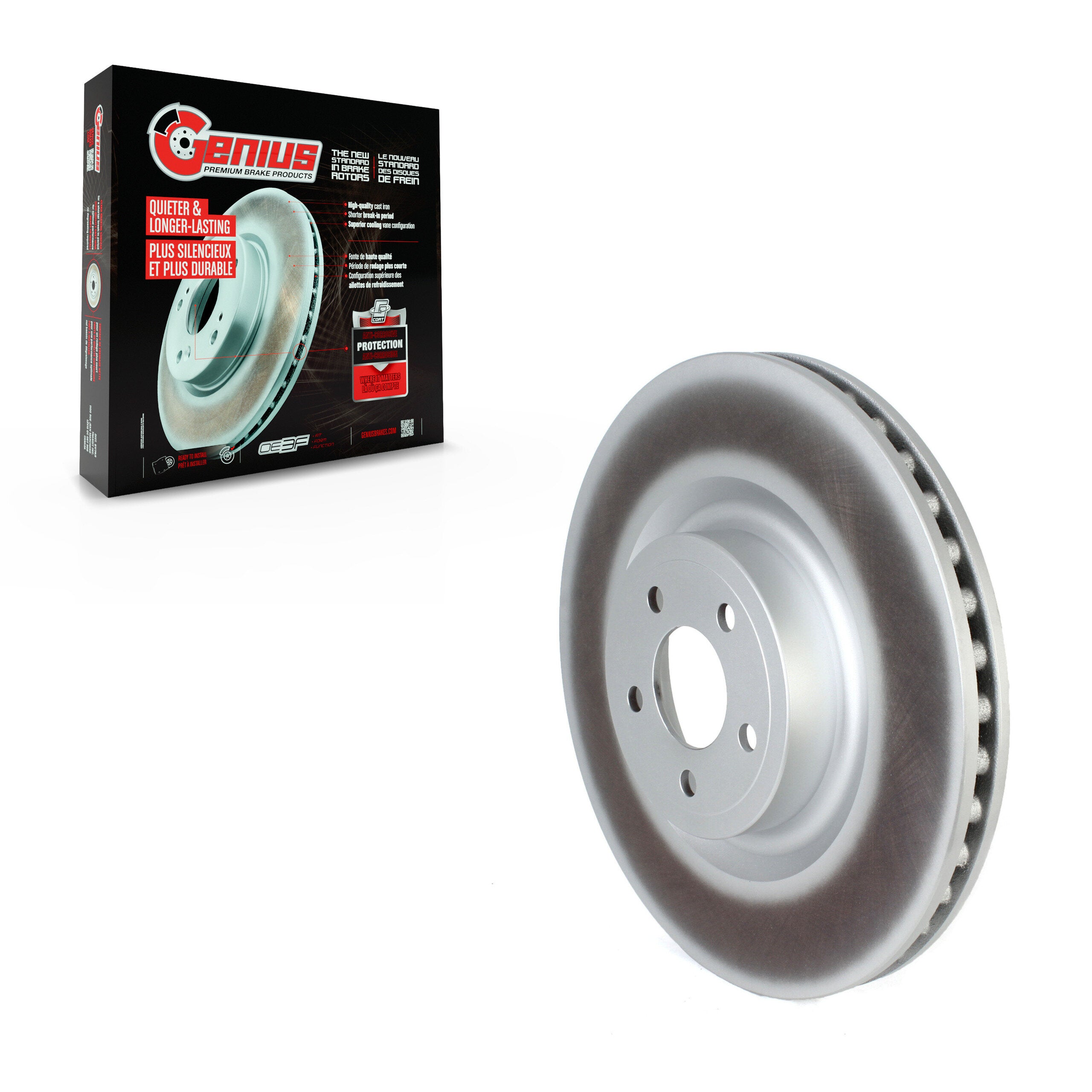 Genius GCR-681954 Disc Brake Rotor for 2015-2023 Ford Mustang - Front
