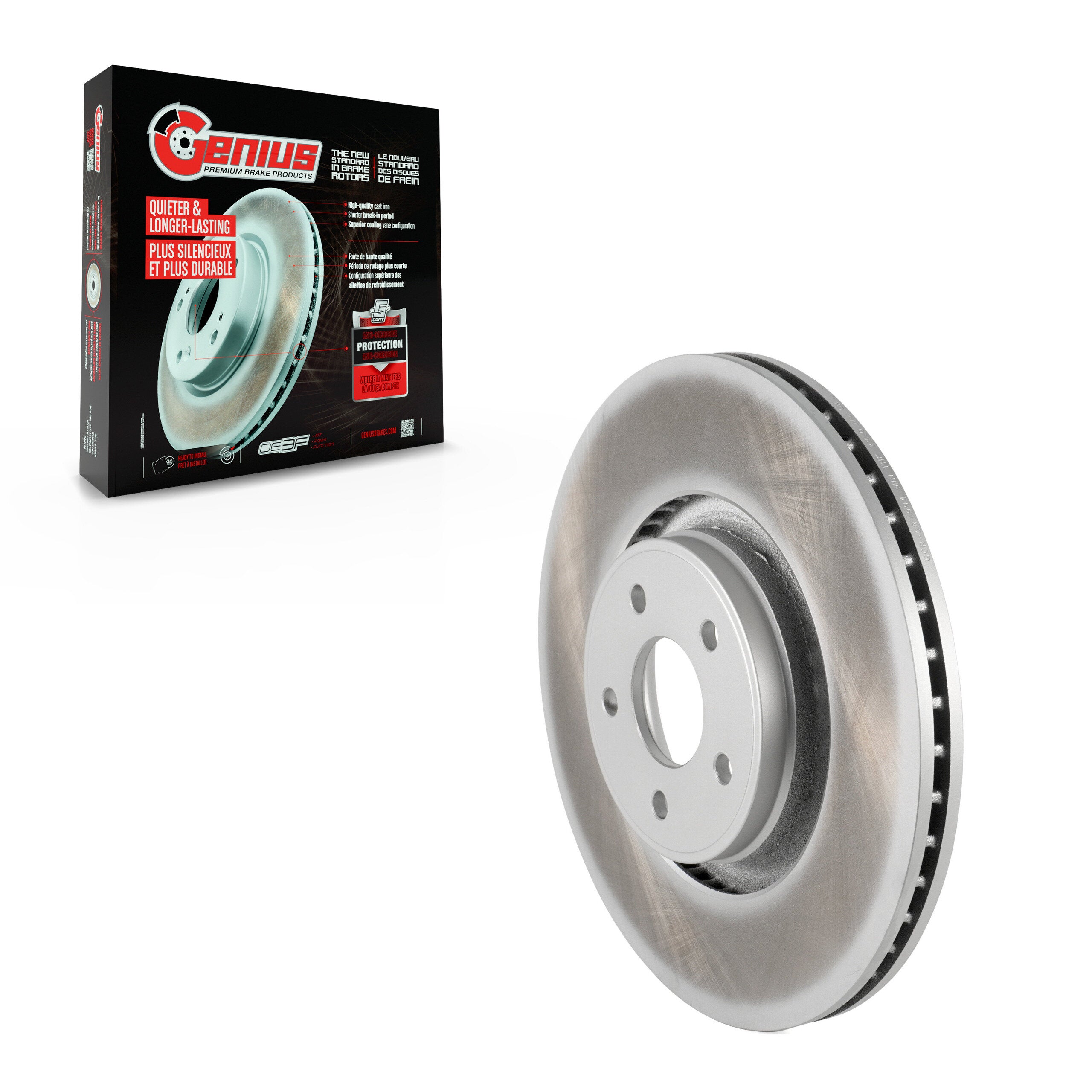 Genius GCR-681994 Disc Brake Rotor for 2013-2019 Lincoln MKC, Ford Focus - Front