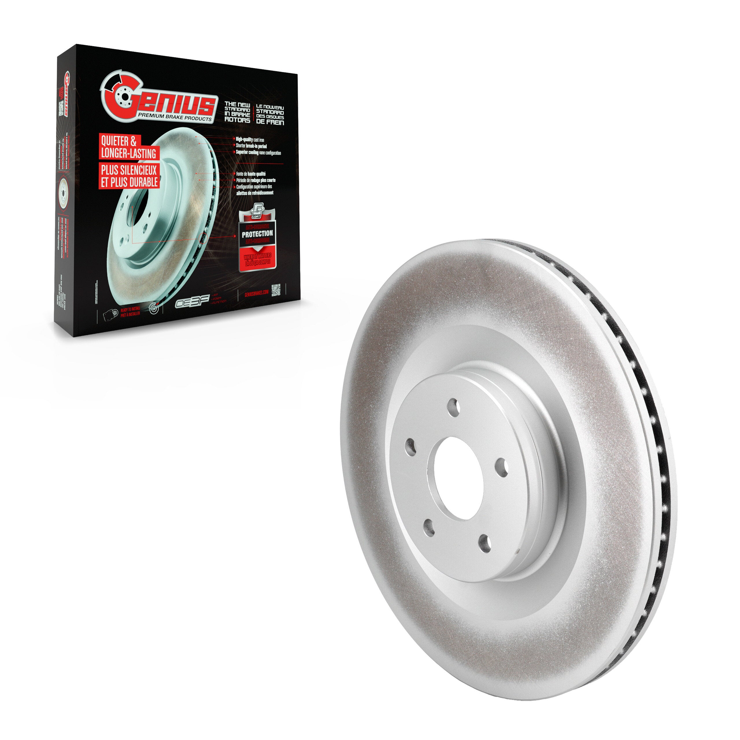 Genius GCR-682087 Disc Brake Rotor for 2016-2018 Ford Focus - Front